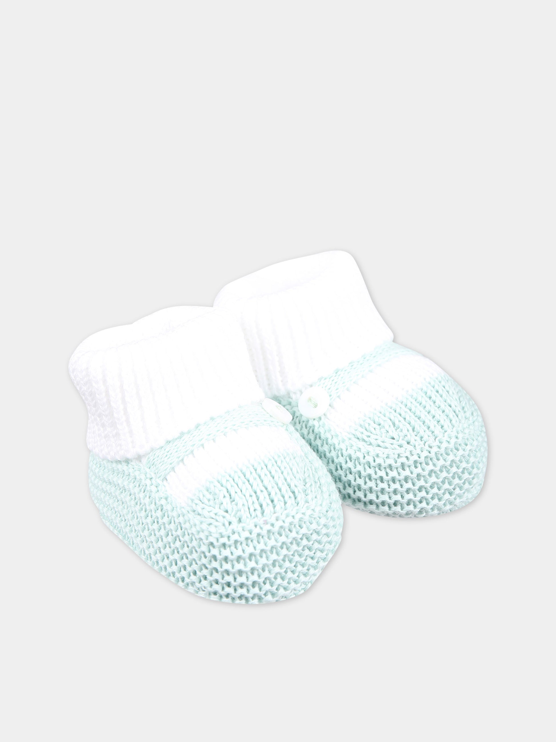 Babbucce verdi per neonato,Little Bear,8130 BIANCO/MENTA