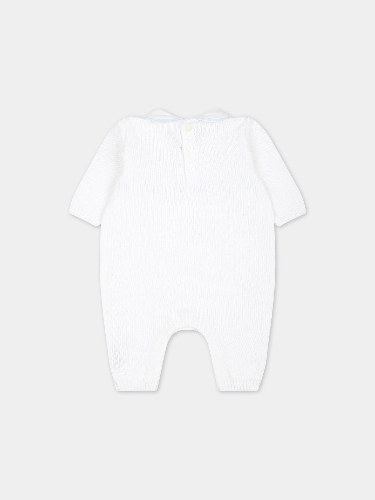 Tutina bianca per neonato,Little Bear,8111 BIANCO/CIELO