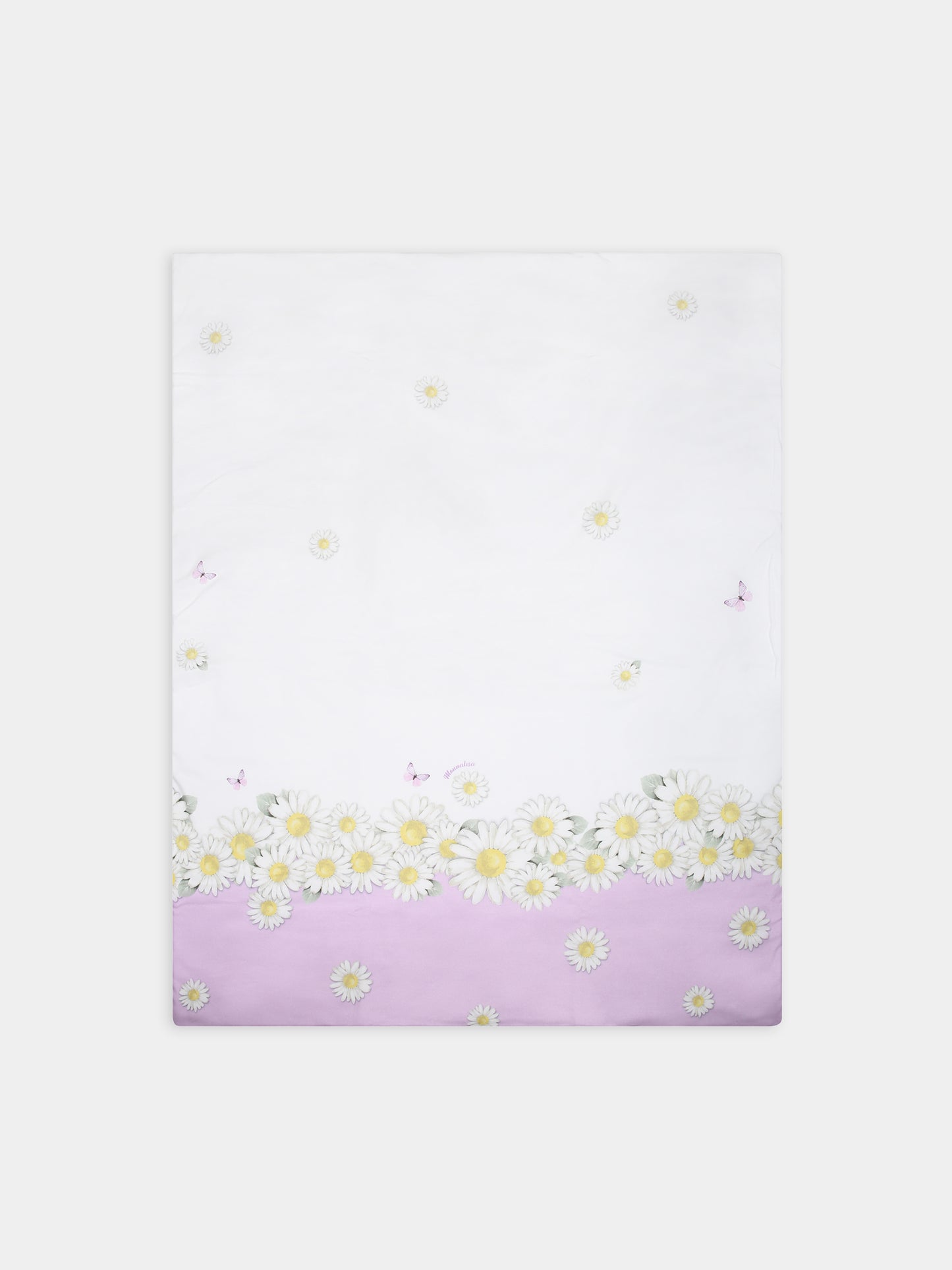 Coperta bianca per neonata con margherite,Monnalisa,35C012 3000 9965