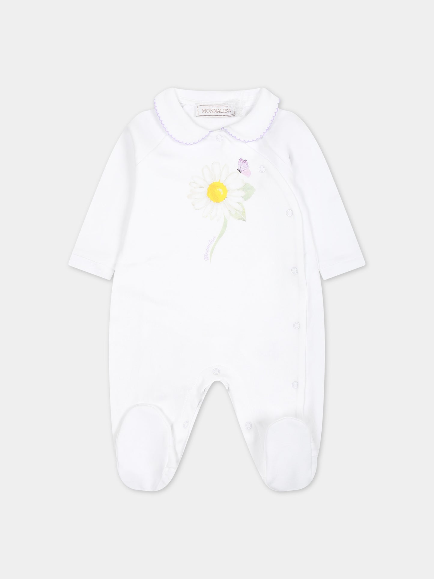 Tutina bianca per neonata,Monnalisa,35C215 3000 0099