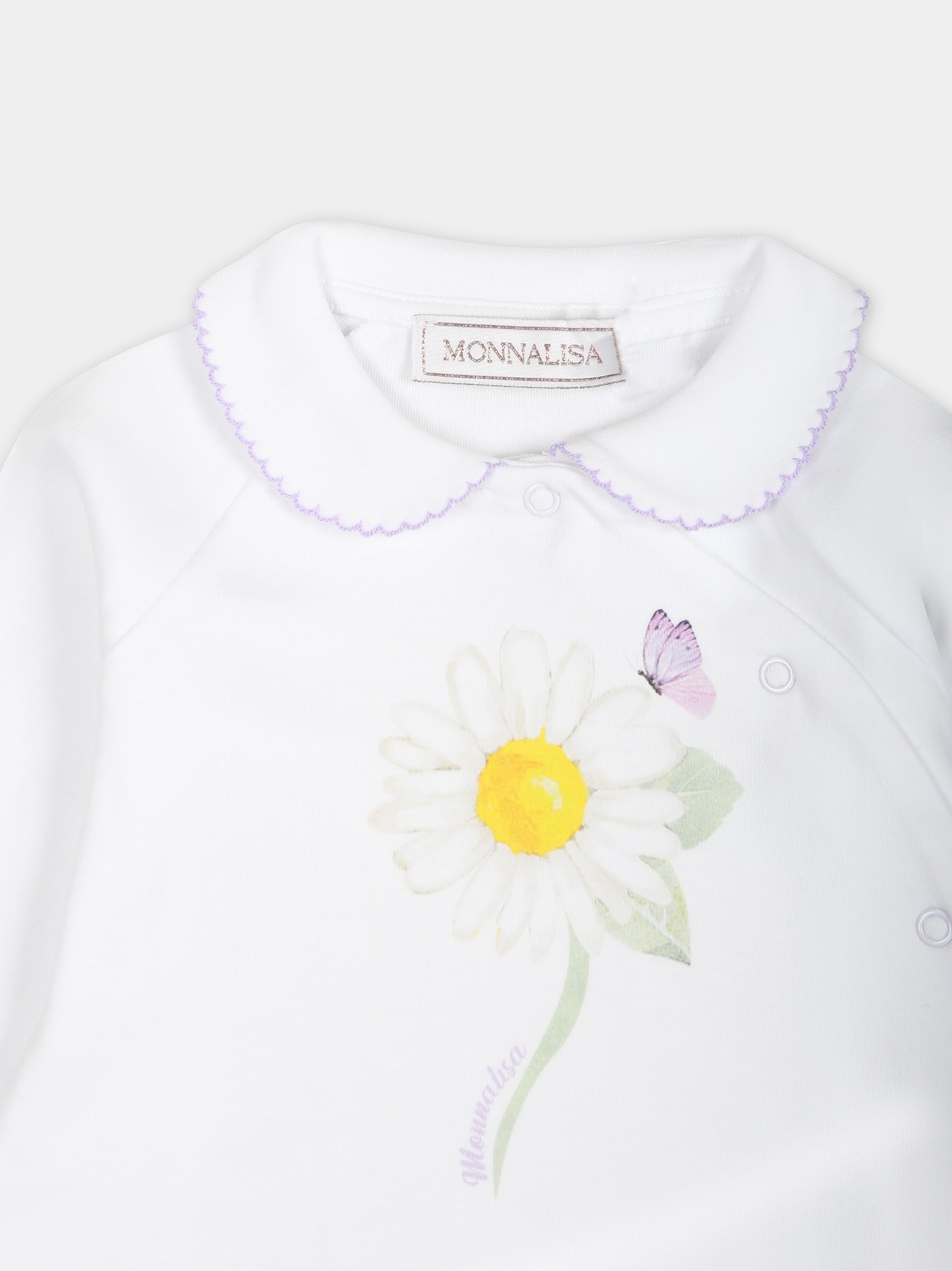 Tutina bianca per neonata,Monnalisa,35C215 3000 0099