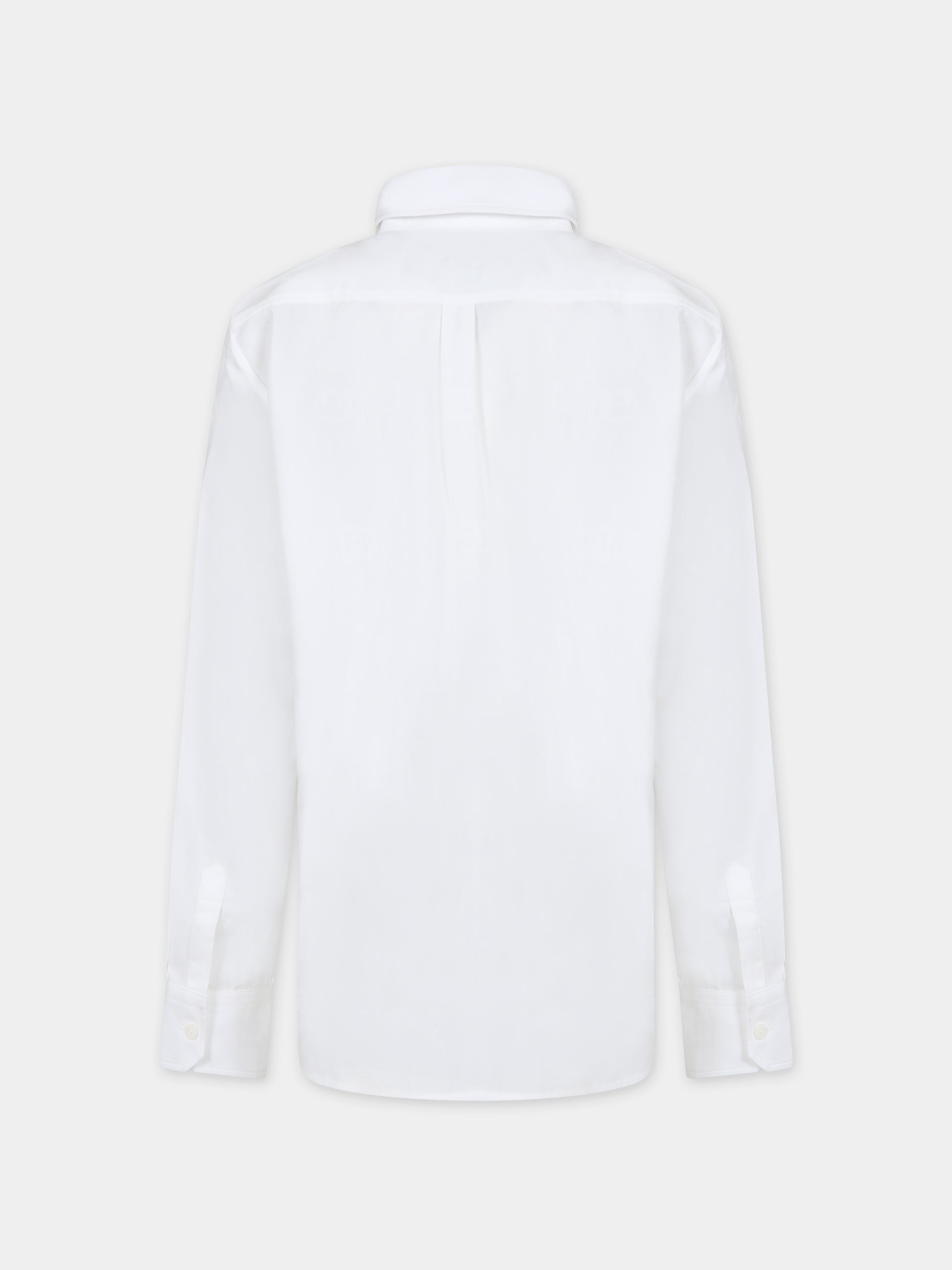 Camicia bianca per bambino con iconico monogramma,Dolce & Gabbana Kids,L43S23 FJ5GU W0800