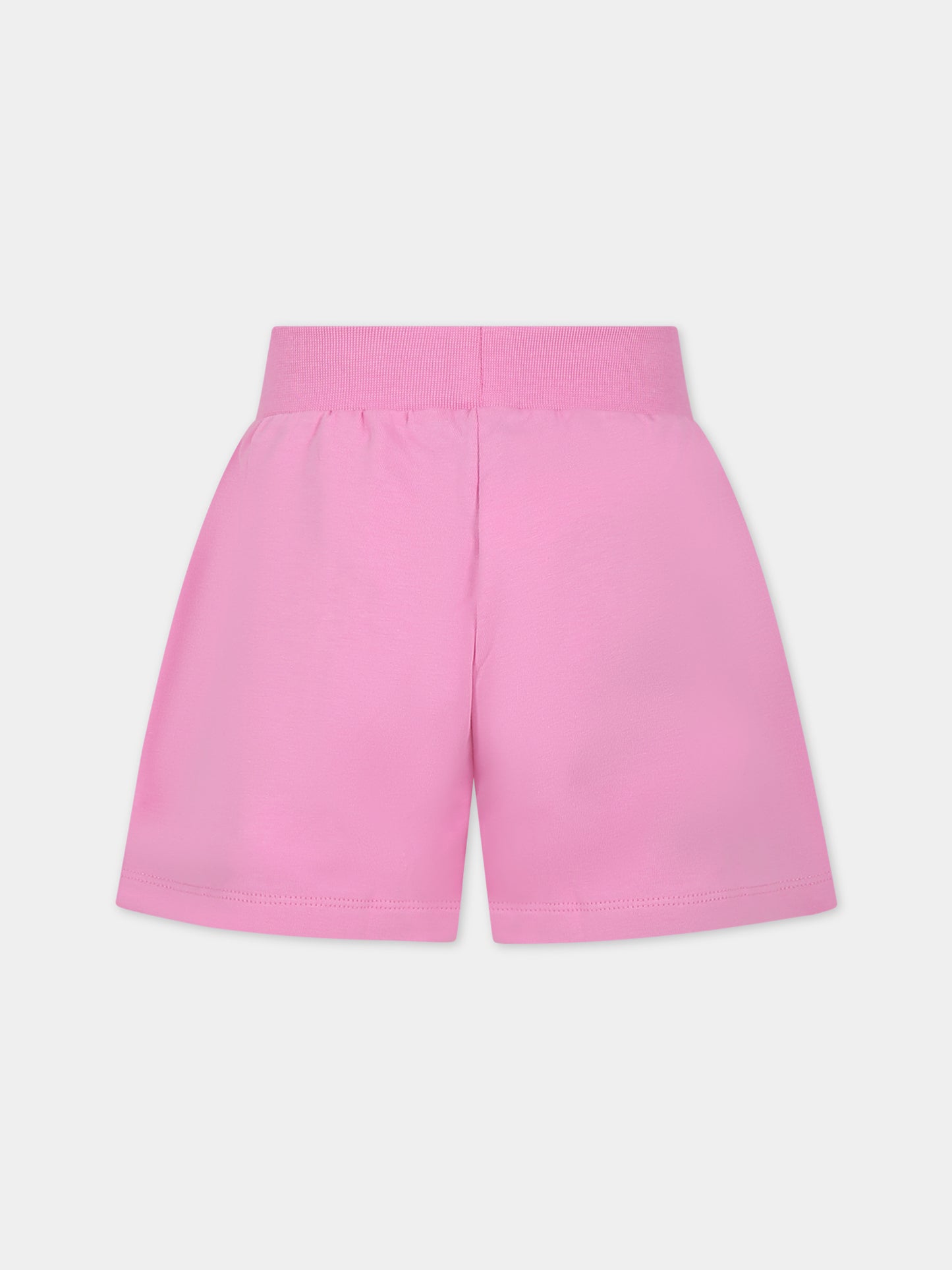 Shorts fucsia per bambina con ciliegie,Chiara Ferragni Collection,59C406 3002 093F
