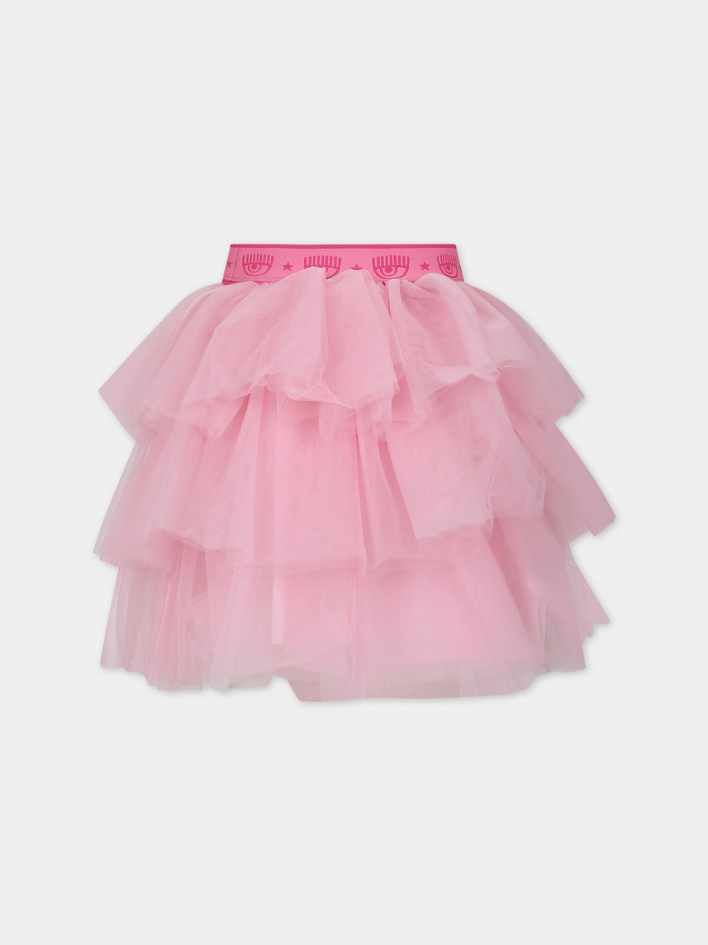 Gonna rosa in tulle con eyes flirting,Chiara Ferragni Collection,51C700 T9945 090F
