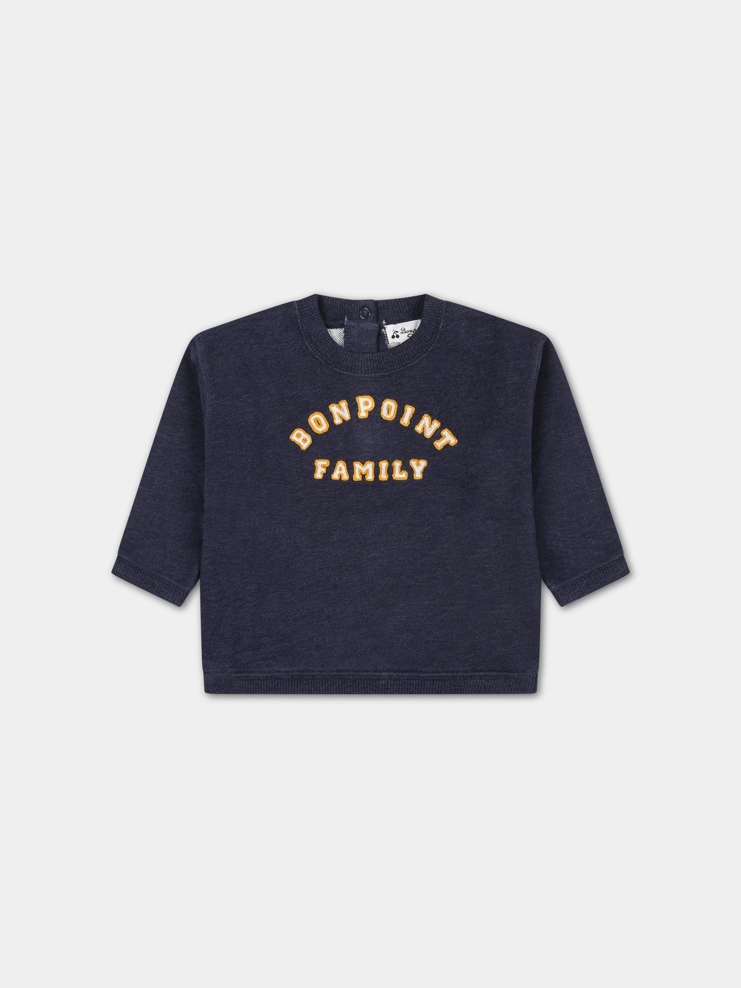 Felpa blu per neonati con logo,Bonpoint,S04YSKW00001 174A