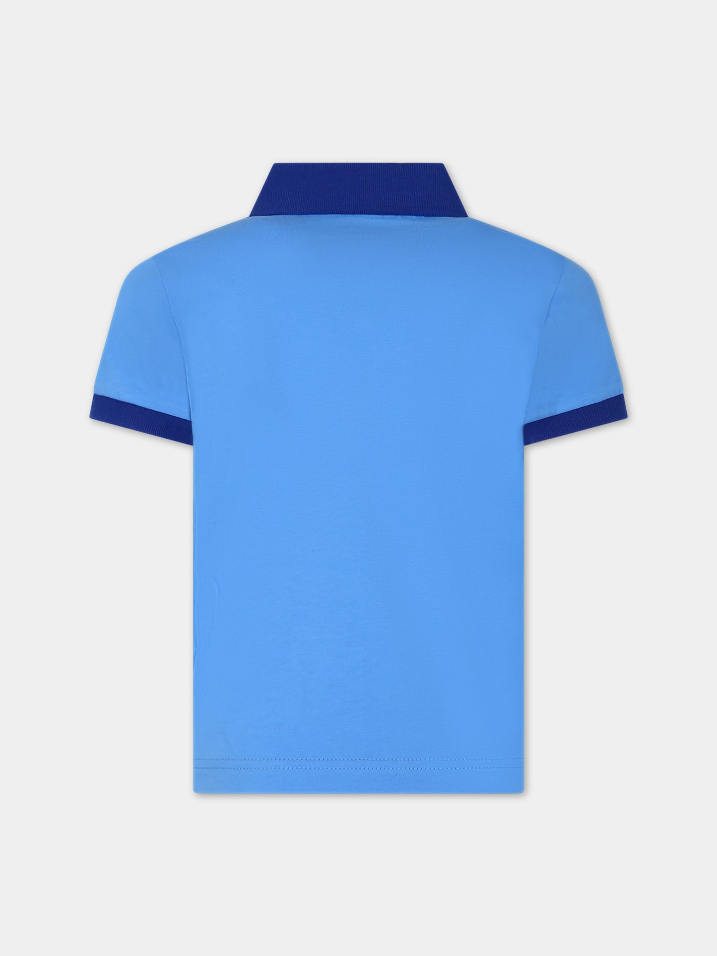 Polo azzurra per bambino con logo,Dsquared2,DQ2330 D0A47 D2MT16M DQ826