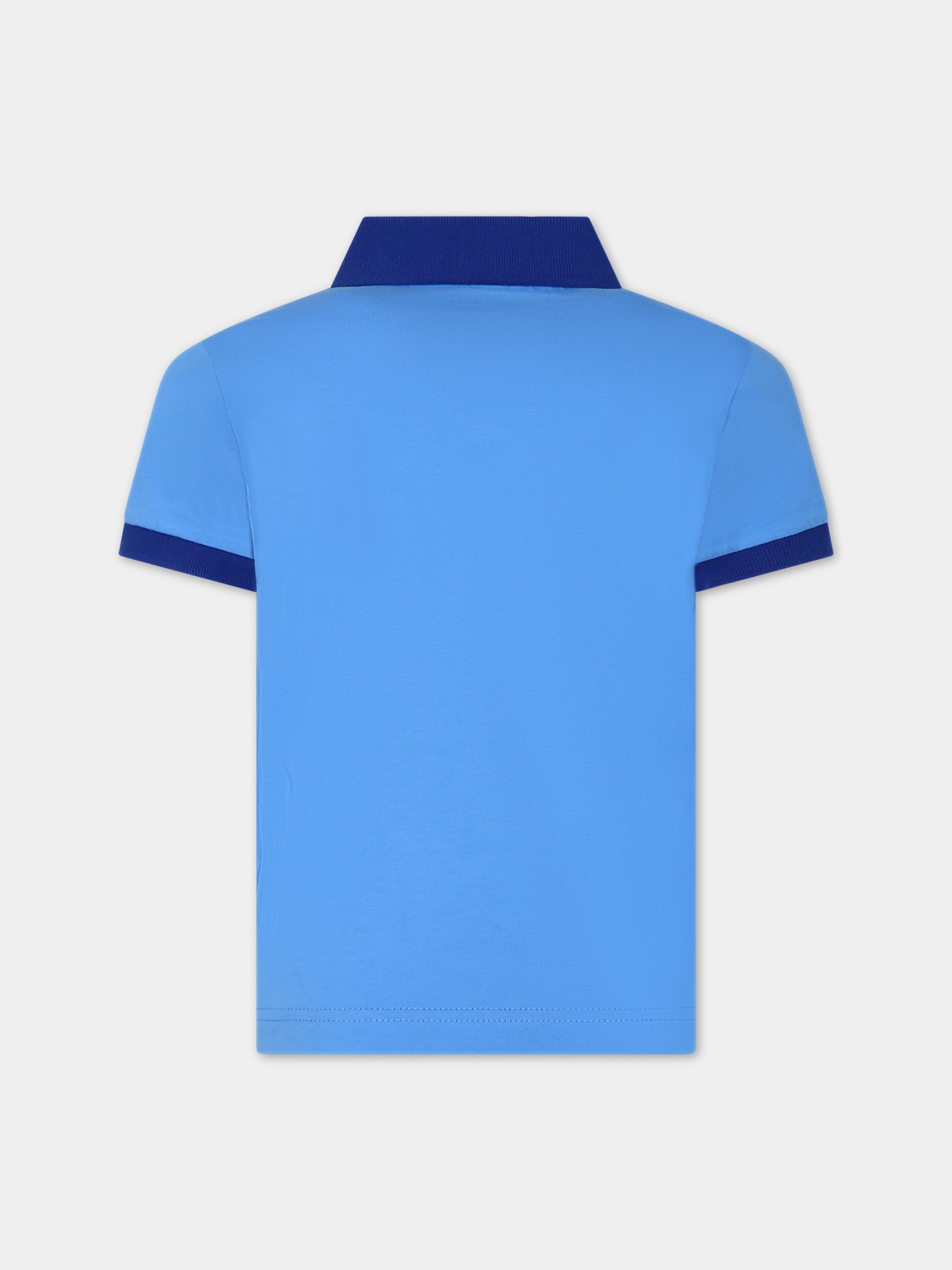 Polo azzurra per bambino con logo,Dsquared2,DQ2330 D0A47 D2MT16M DQ826