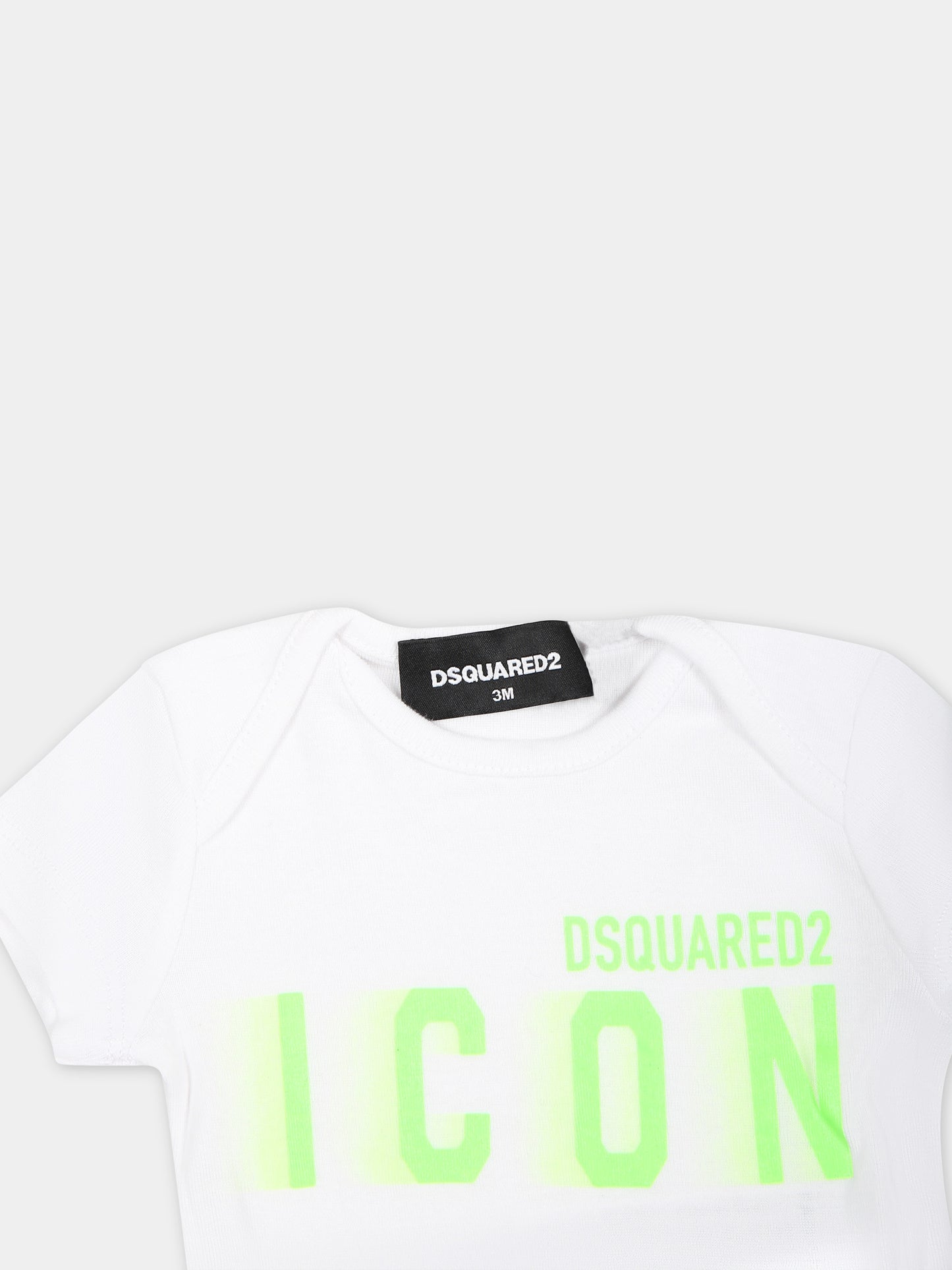 Body bianco per neonato con logo,Dsquared2,DQ2399 D0A8U D2U174B DQ10Y