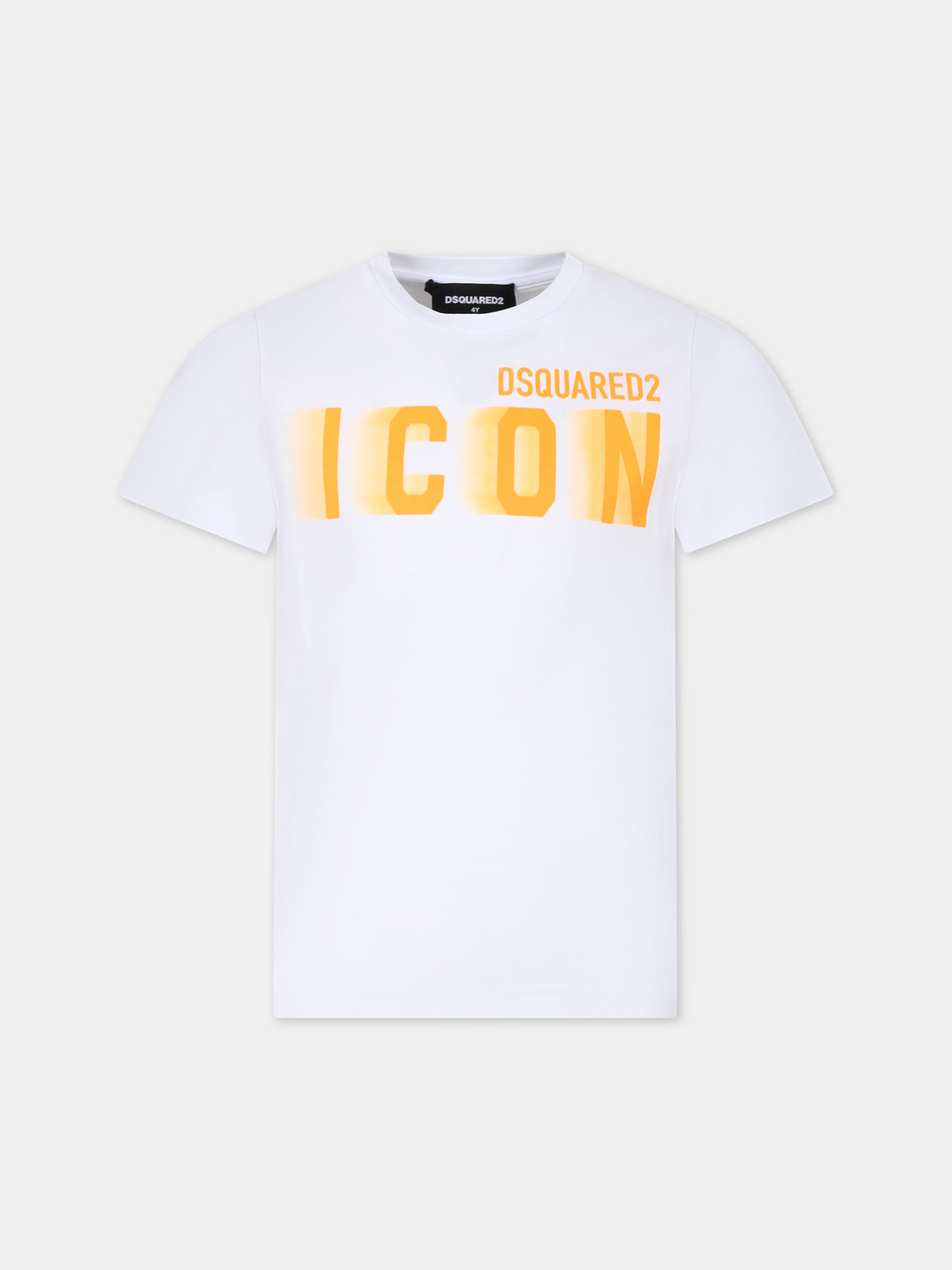 T-shirt bianca per bambino con logo,Dsquared2,DQ2415 D00MV D2T1059U DQ10V