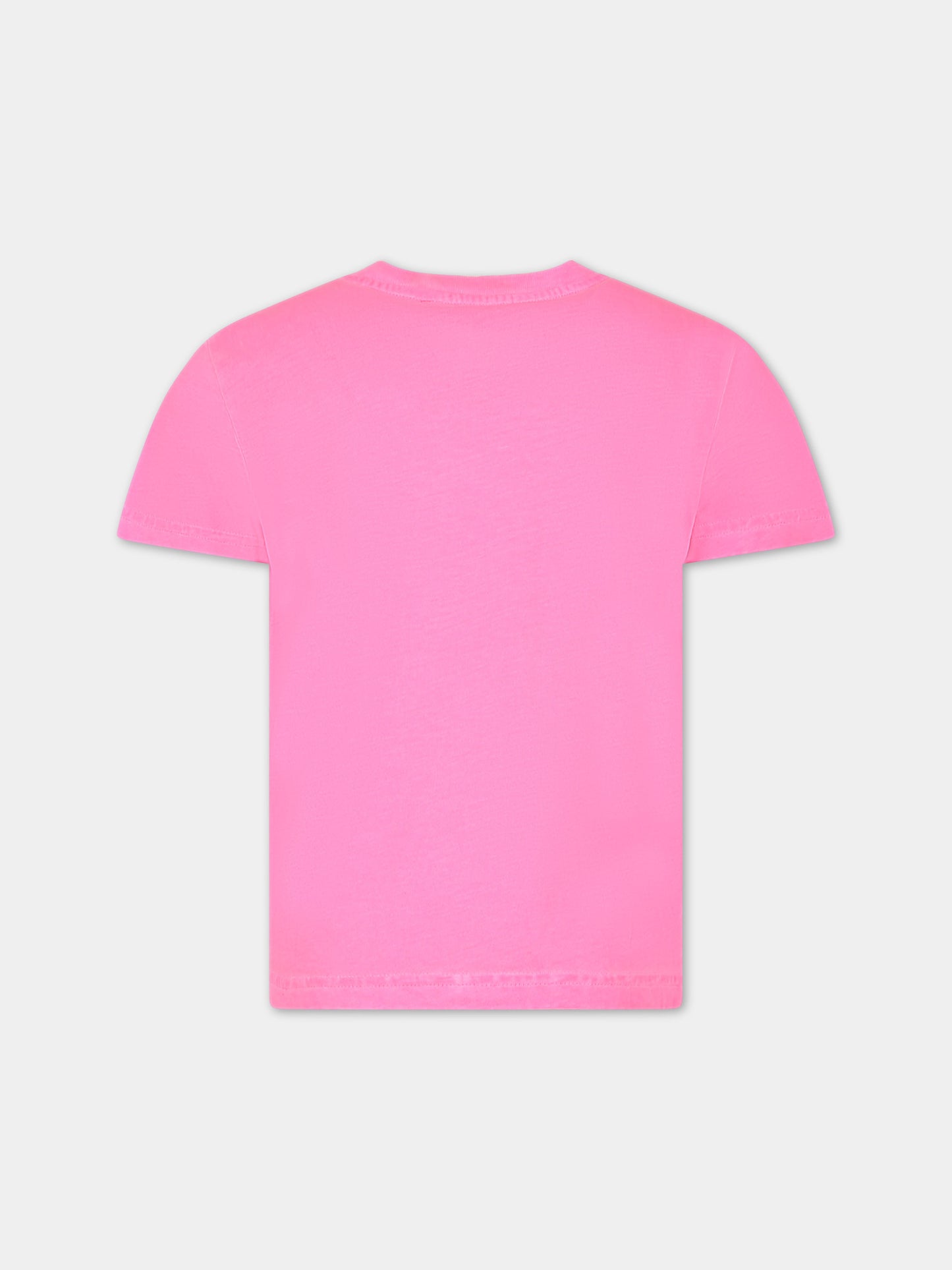 T-shirt fucsia per bambini con logo,Dsquared2,DQ2416 D0A80 D2T1068U DQ318