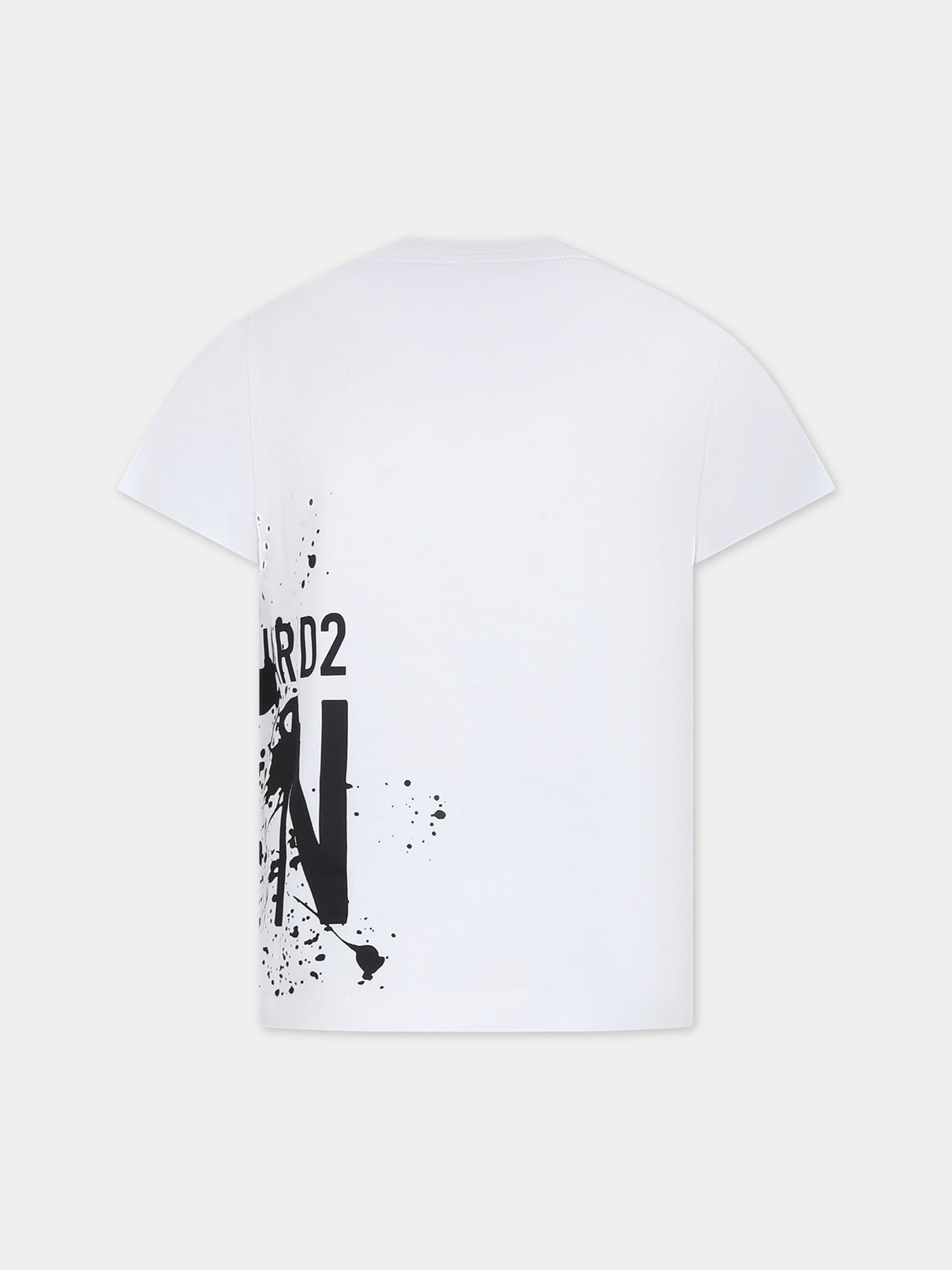 T-shirt bianca per bambino con logo,Dsquared2,DQ2419 D00MM D2T1067U DQ100