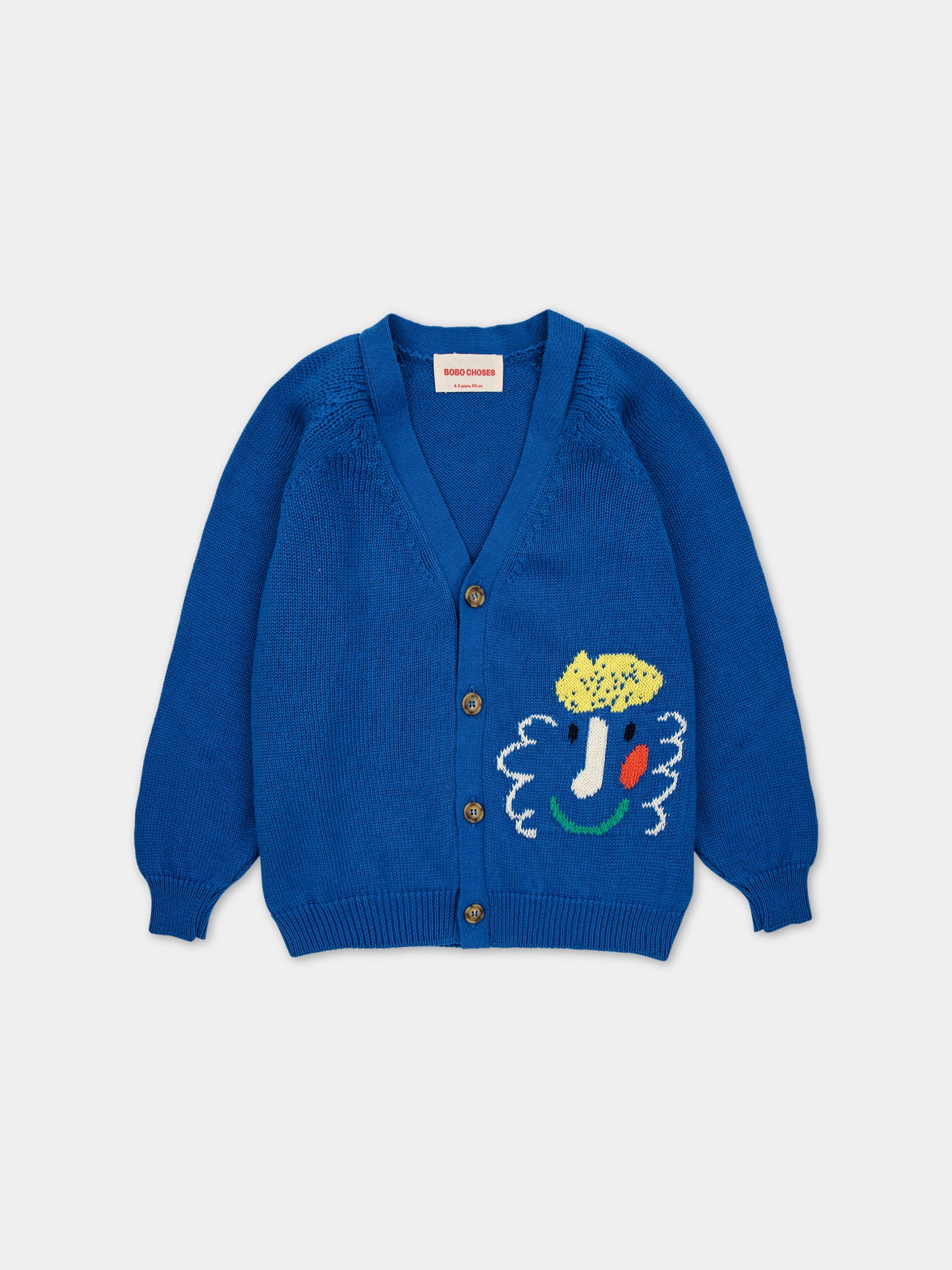 Cardigan blu per bambini con fantasia ricamata,Bobo Choses,124AC138