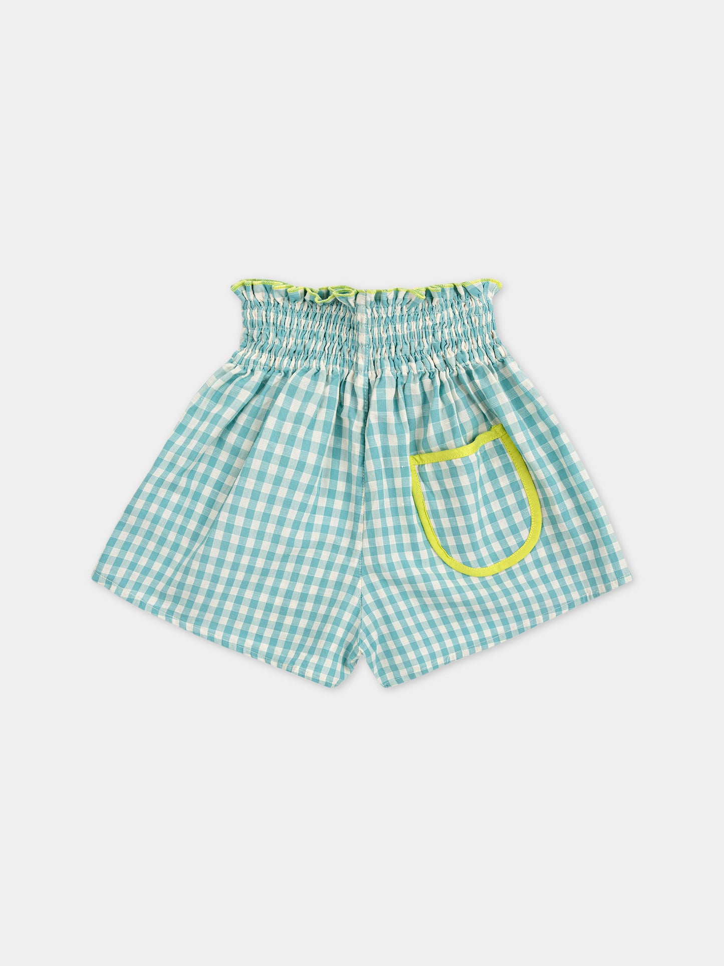 Shorts Vichy per bambina con logo,Bobo Choses,124AC076