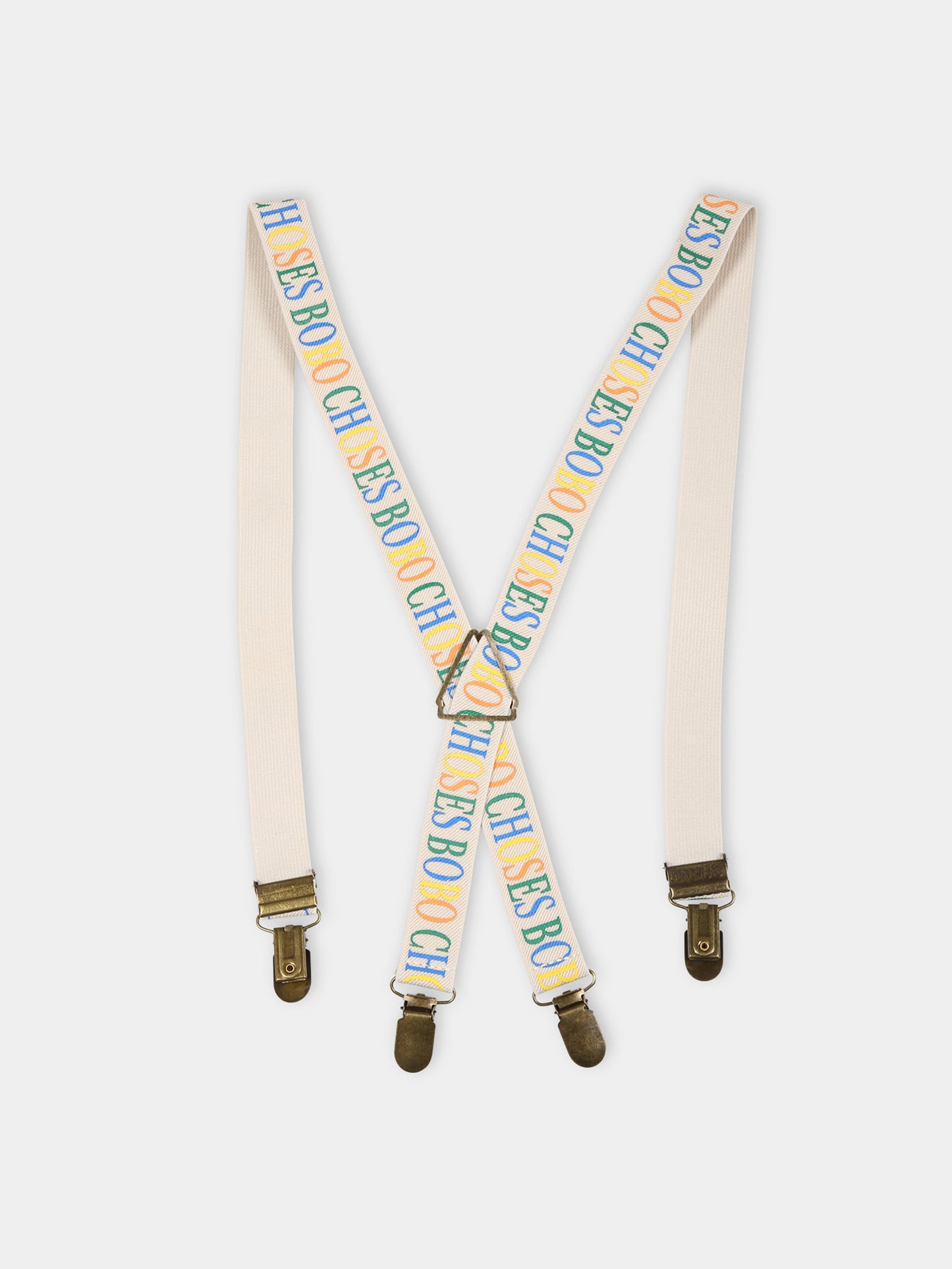 Bretelle avorio per bambino con logo,Bobo Choses,124AI038