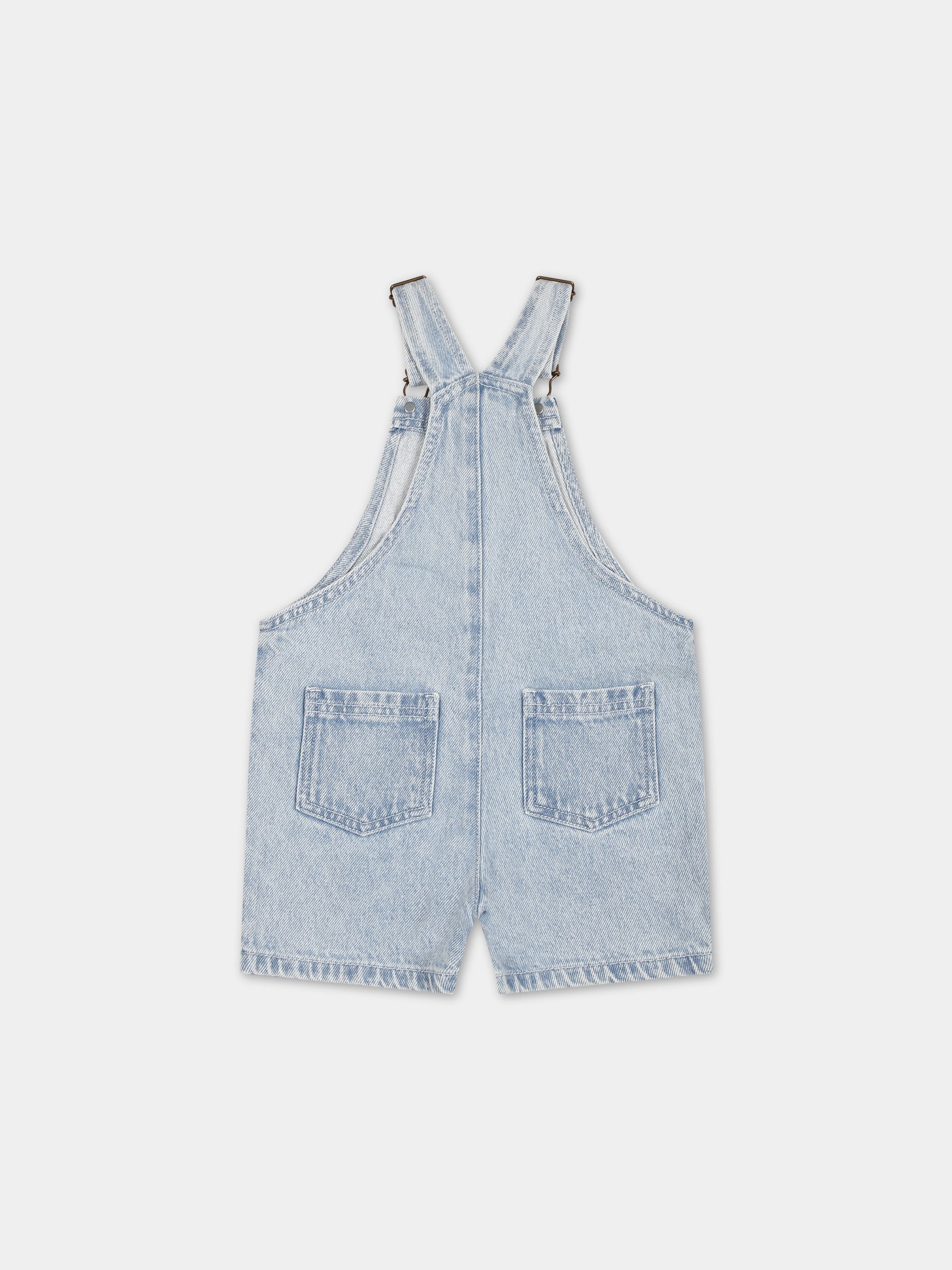 Salopette blu per neonato con logo,Bobo Choses,124AB098