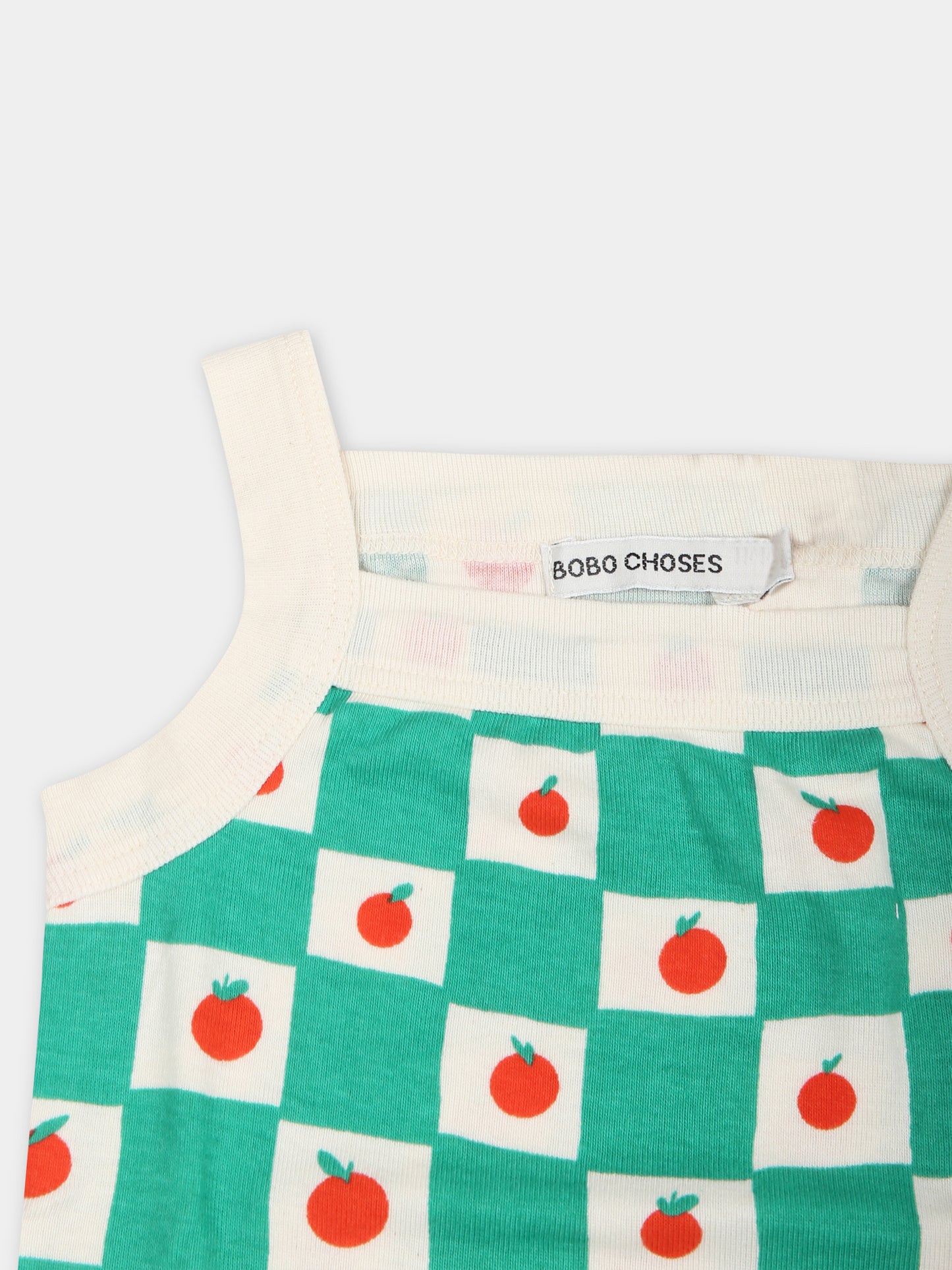 Body verde per neonati con pomodori,Bobo Choses,124AB042