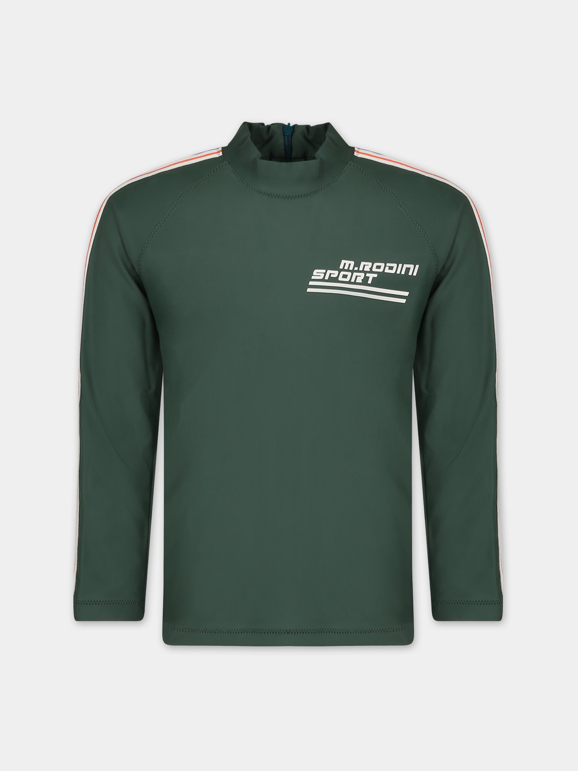 T-shirt verde anti UV per bambino con logo,Mini Rodini,2428011175