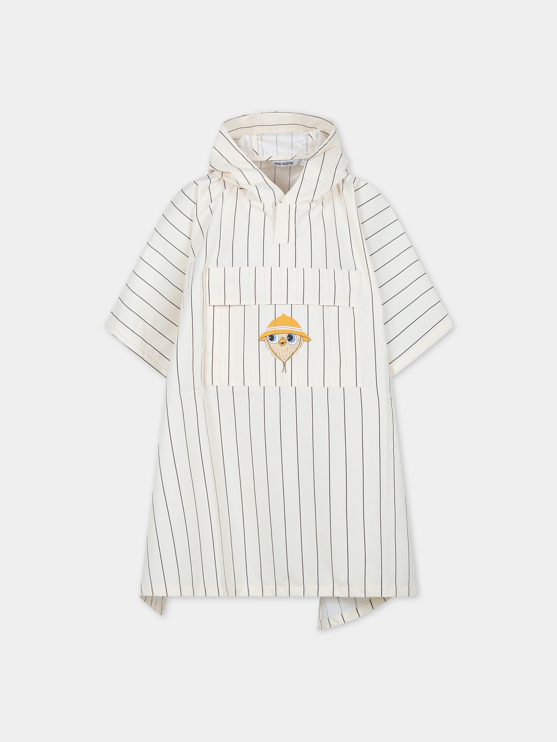 Cappa avorio per bambini con gufo,Mini Rodini,2421010411