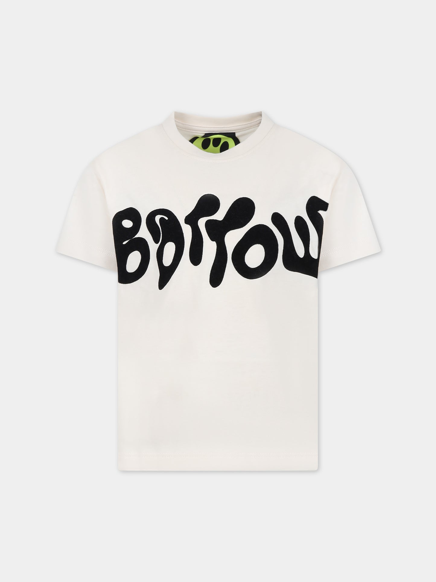 T-shirt avorio per bambini con logo,Barrow,S4BKJUTH013 013