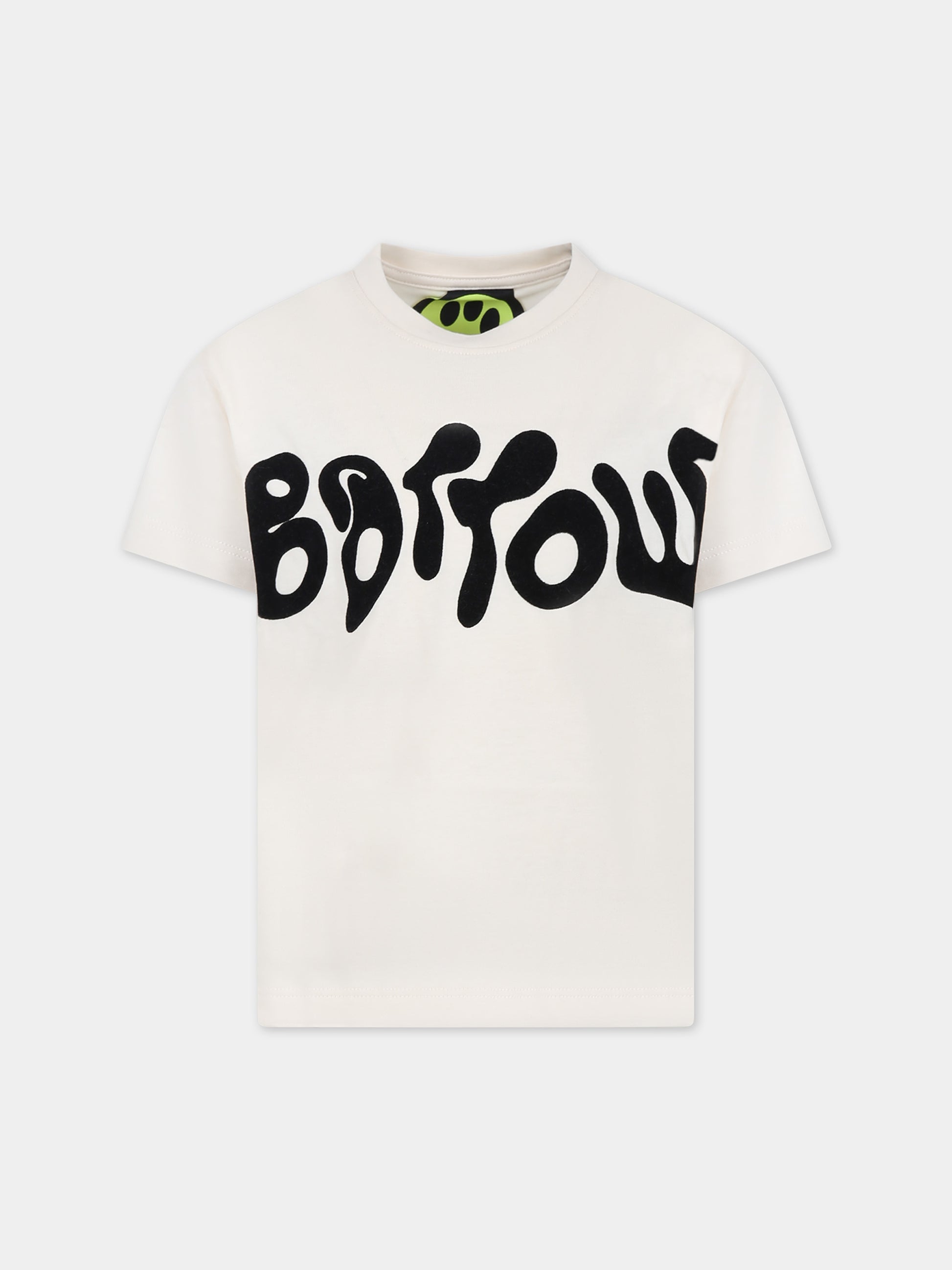 T-shirt avorio per bambini con logo,Barrow,S4BKJUTH013 013