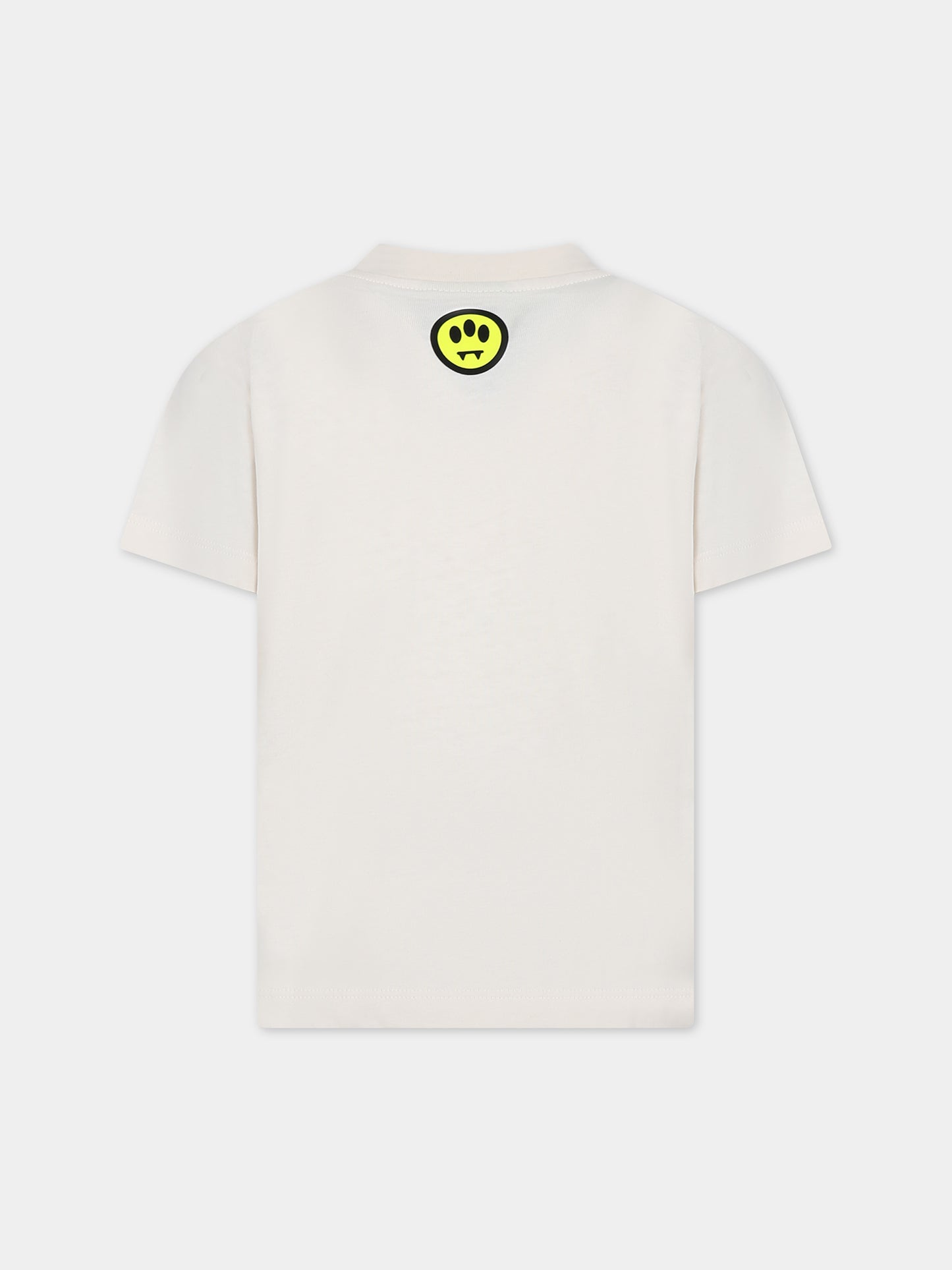 T-shirt avorio per bambini con logo,Barrow,S4BKJUTH013 013