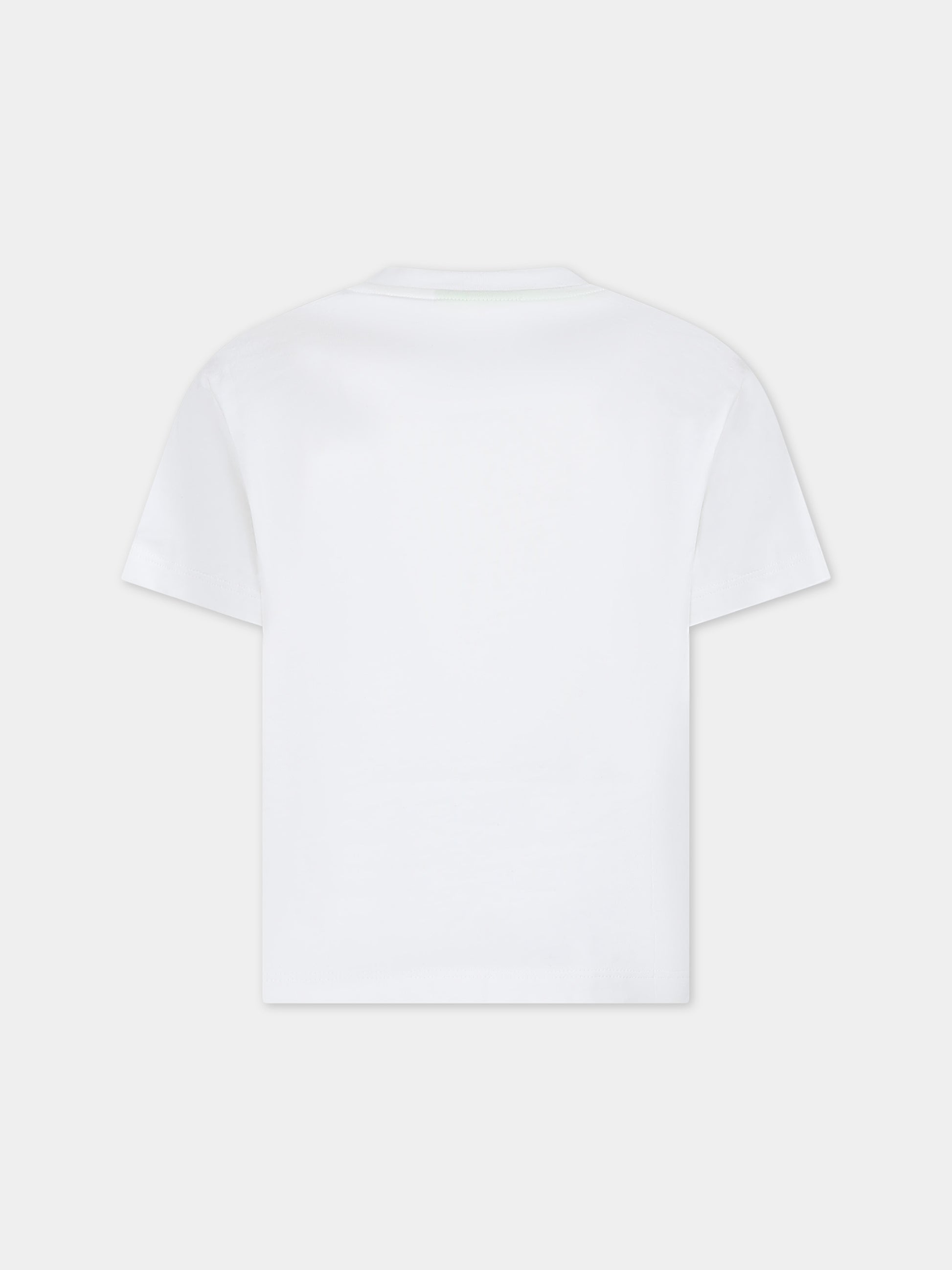 T-shirt bianca per bambino con logo,Barrow,S4BKJUTH006 002