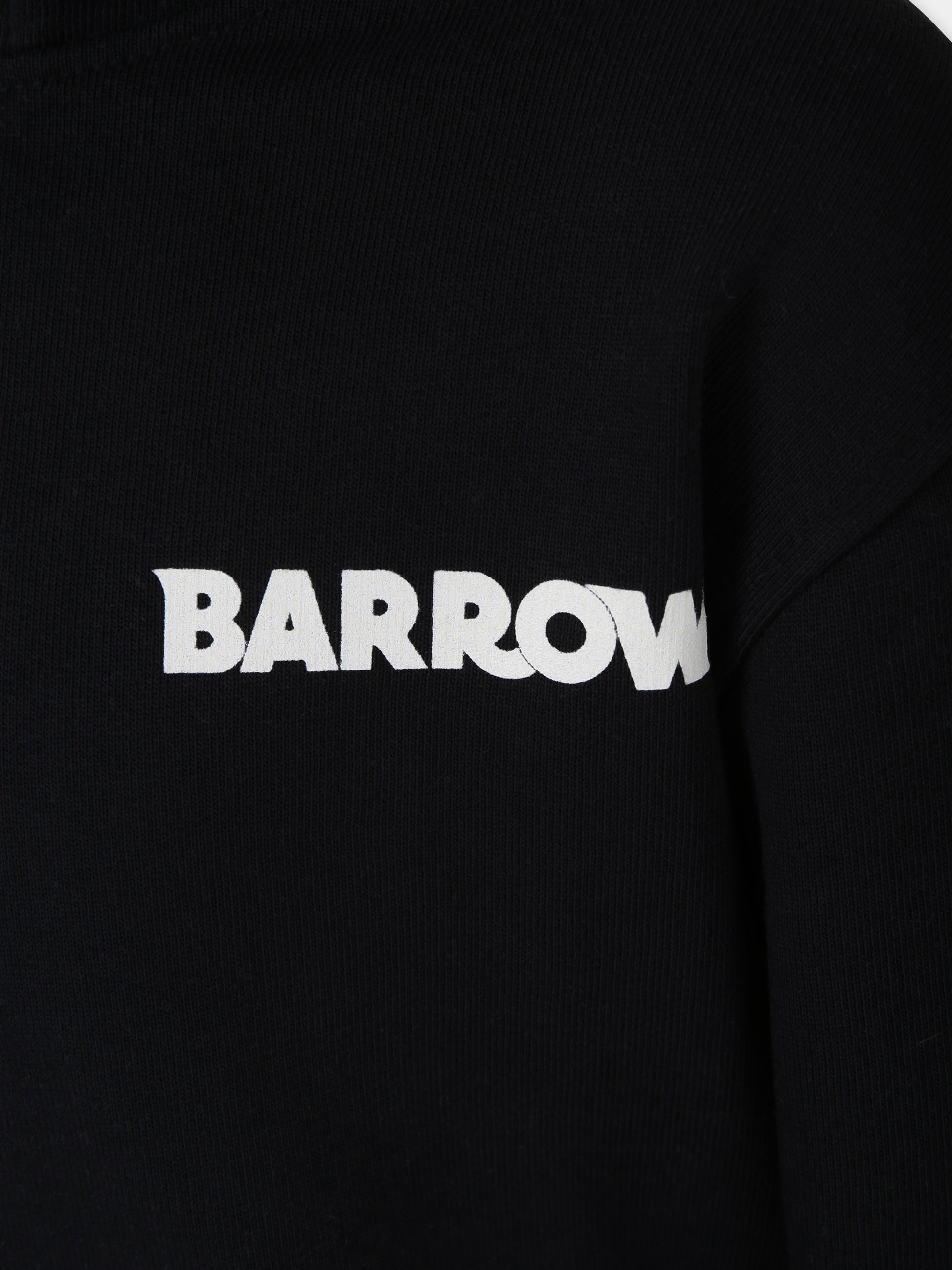 Felpa nera per bambini con logo e iconico smile,Barrow,S4BKJUHS095 110
