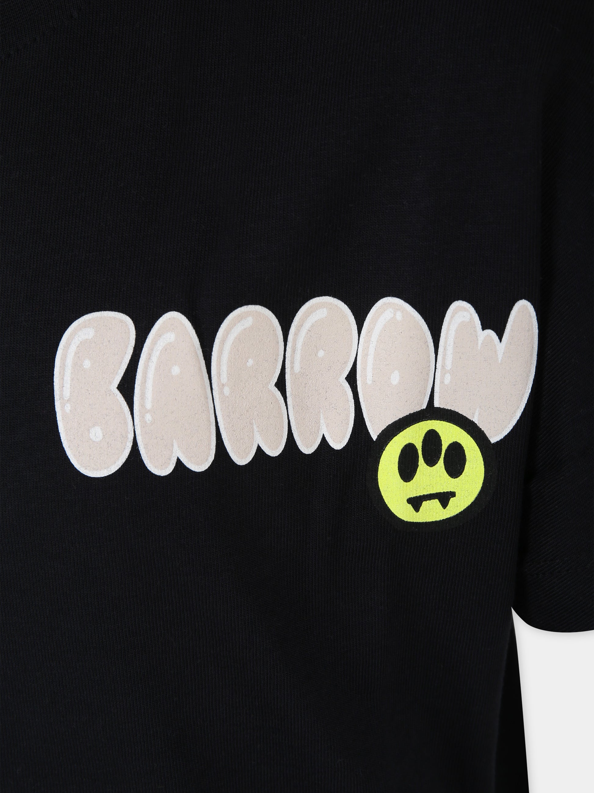 T-shirt nera per bambini con logo e Bear,Barrow,S4BKJUTH116 110