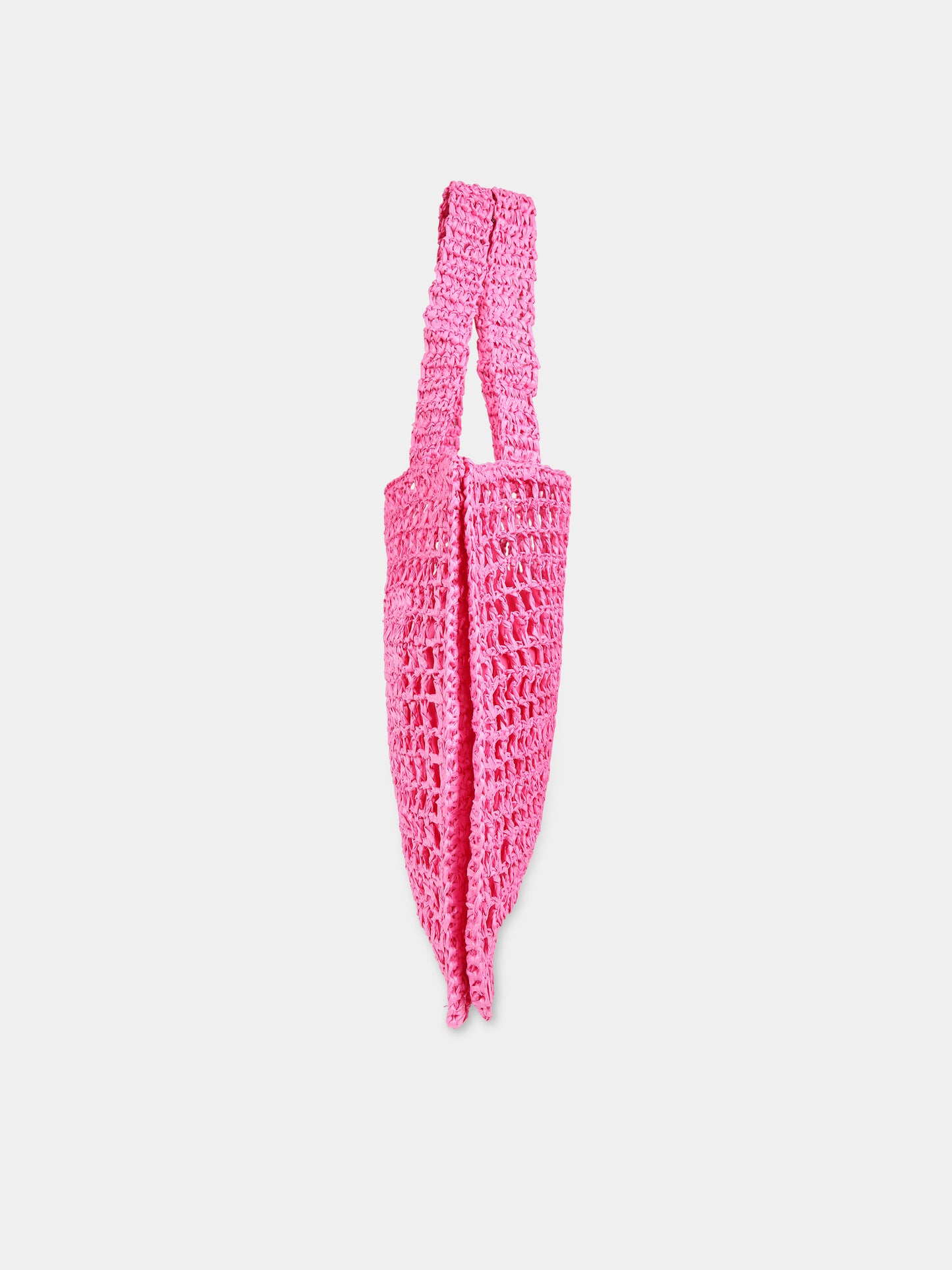 Borsa fucsia per bambina con logo,Msgm Kids,S4MSJGBA059 044