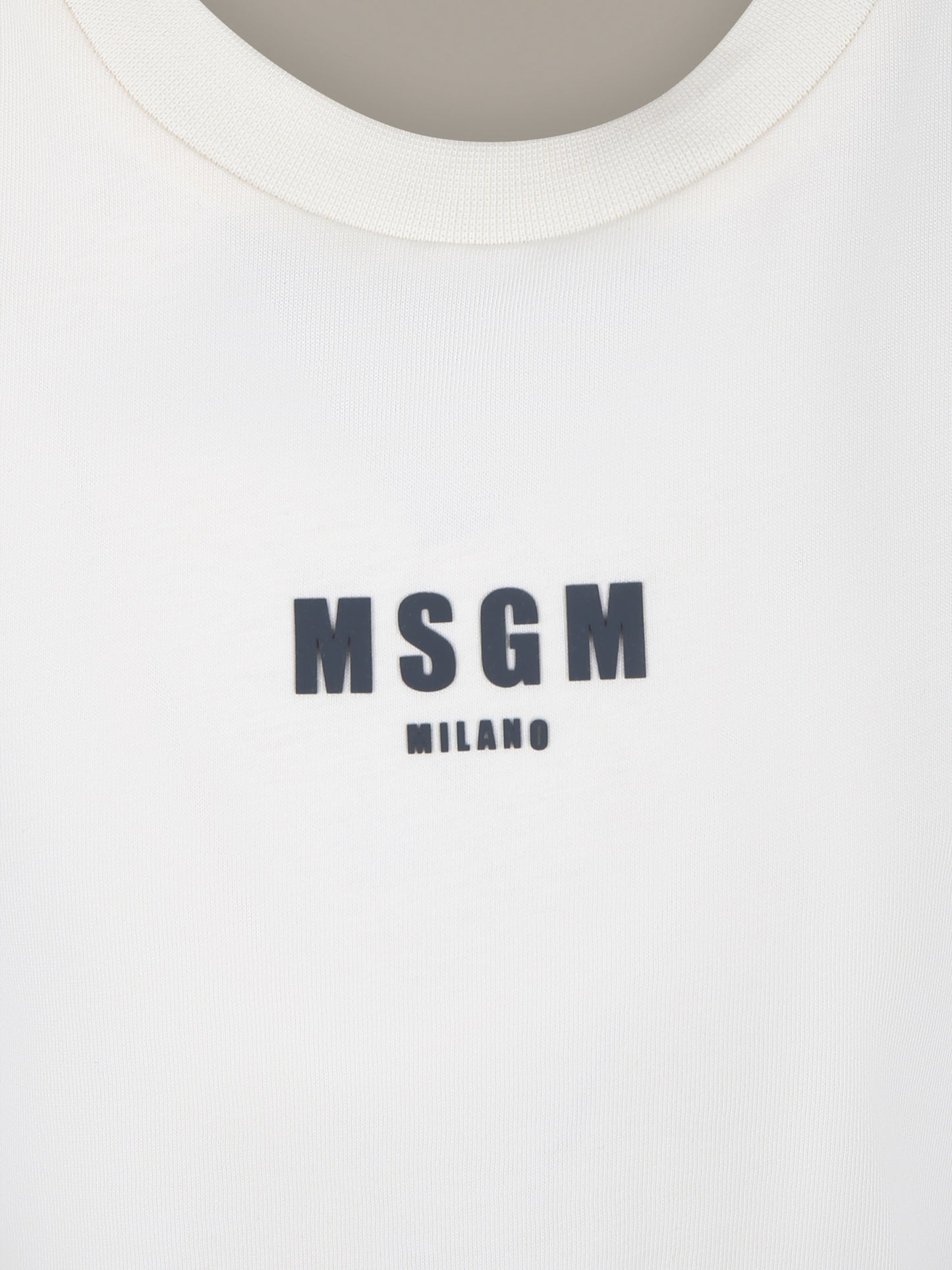 Canotta avorio per bambino con logo e scritta,Msgm Kids,S4MSJBTH266 013