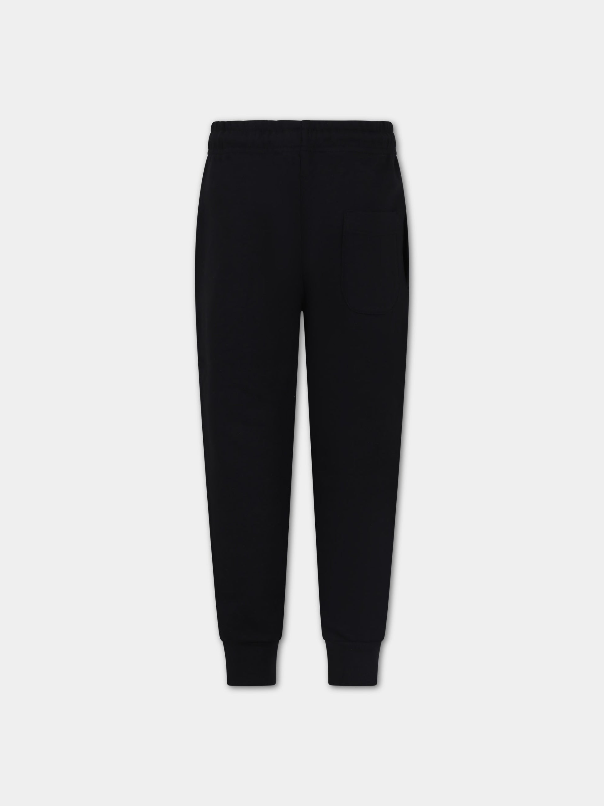 Pantaloni neri per bambini con logo,Msgm Kids,S4MSJUFP130 110