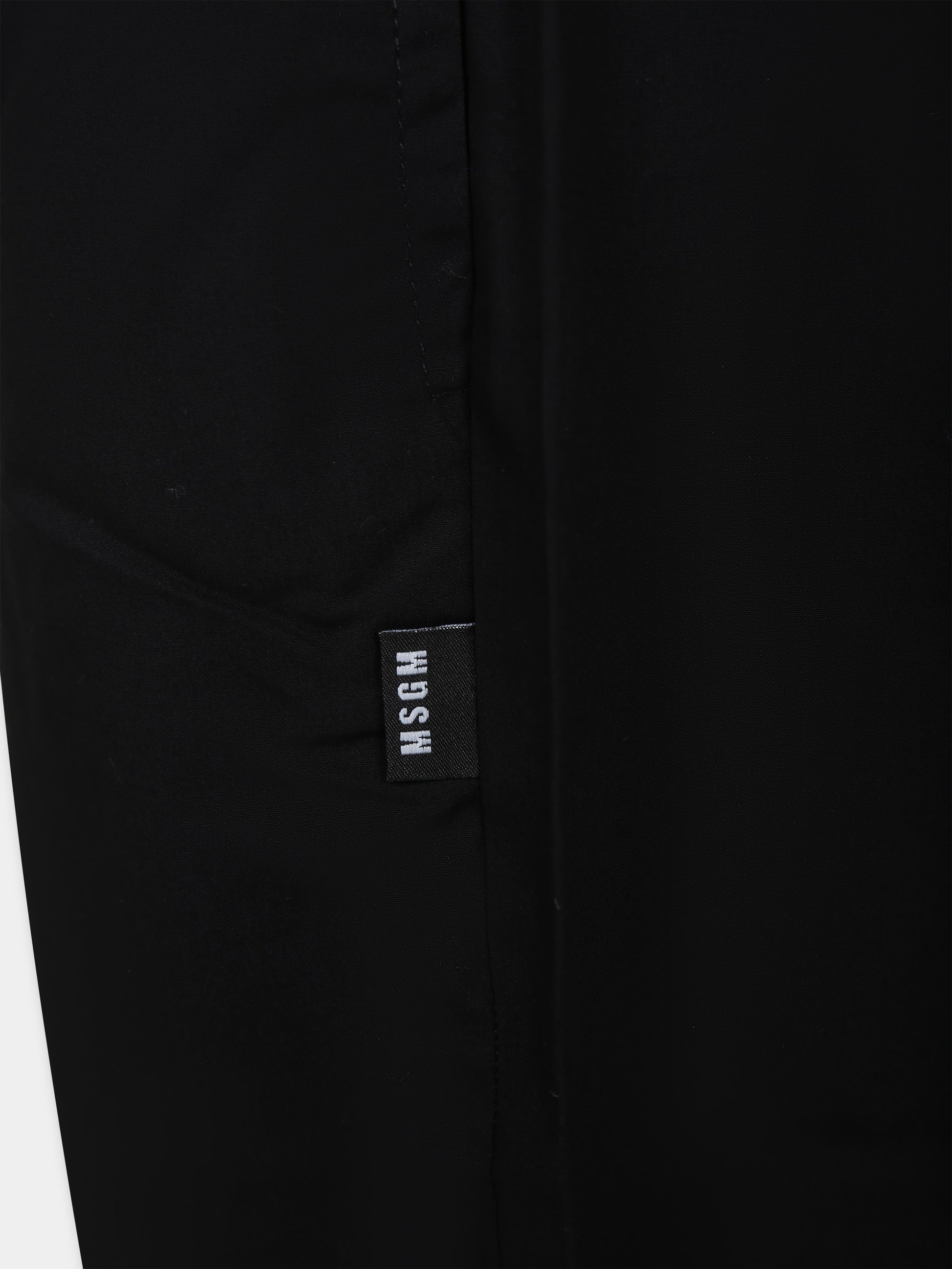 Pantaloni neri per bambino con logo,Msgm Kids,S4MSJBPA261 110