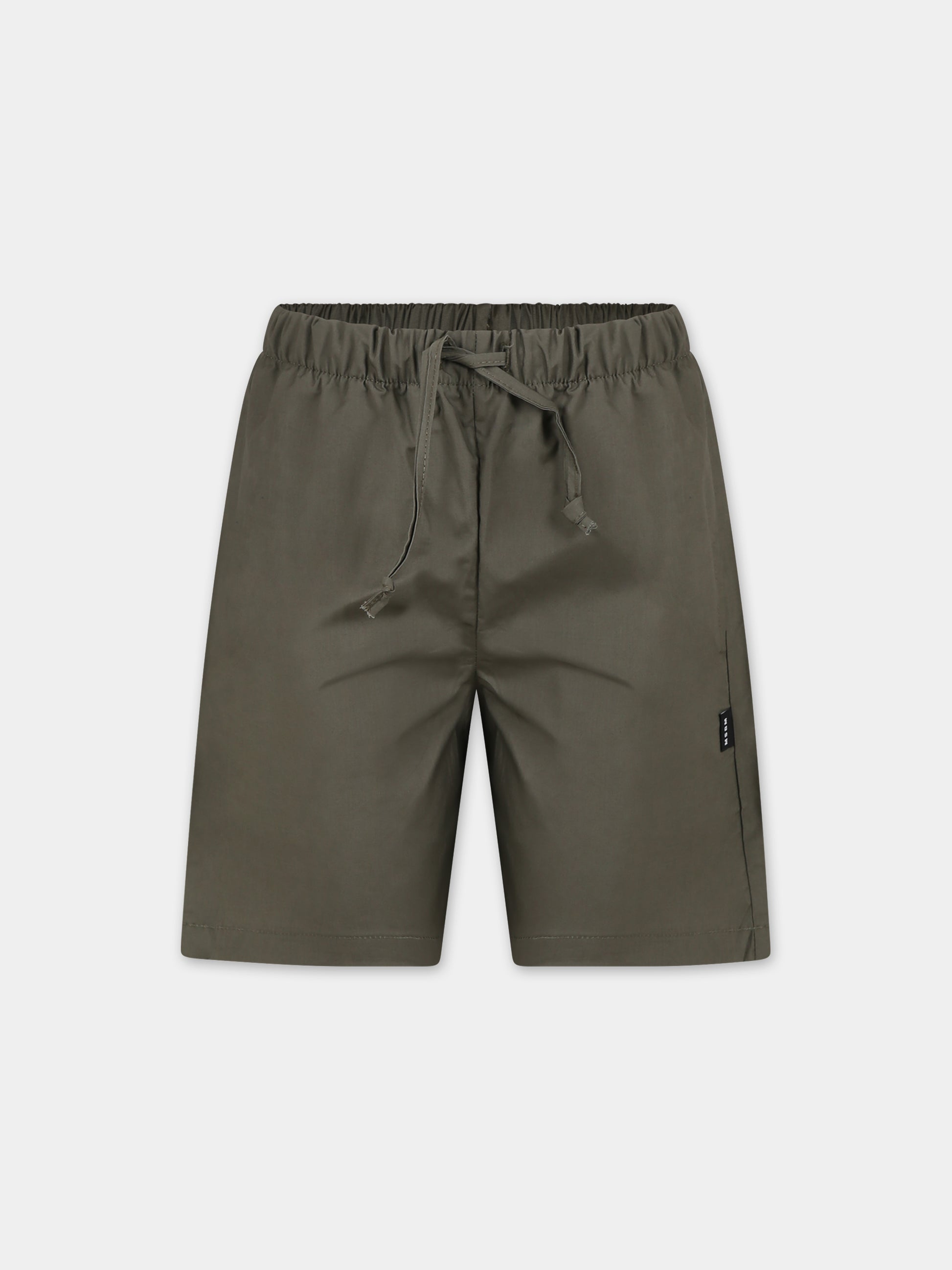 Shorts verdi per bambino con logo,Msgm Kids,S4MSJBBE260 225