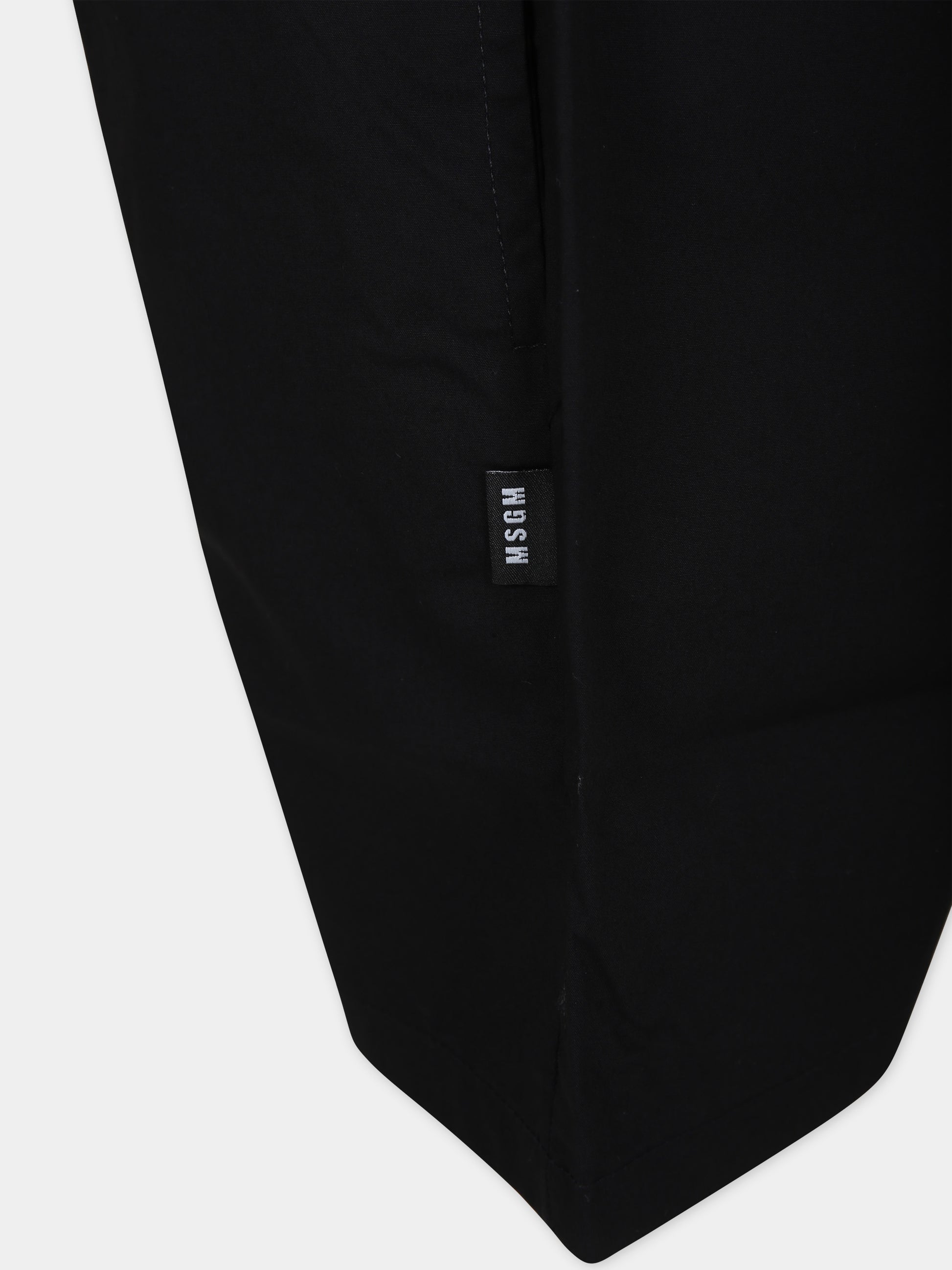 Shorts neri per bambino con logo,Msgm Kids,S4MSJBBE260 110