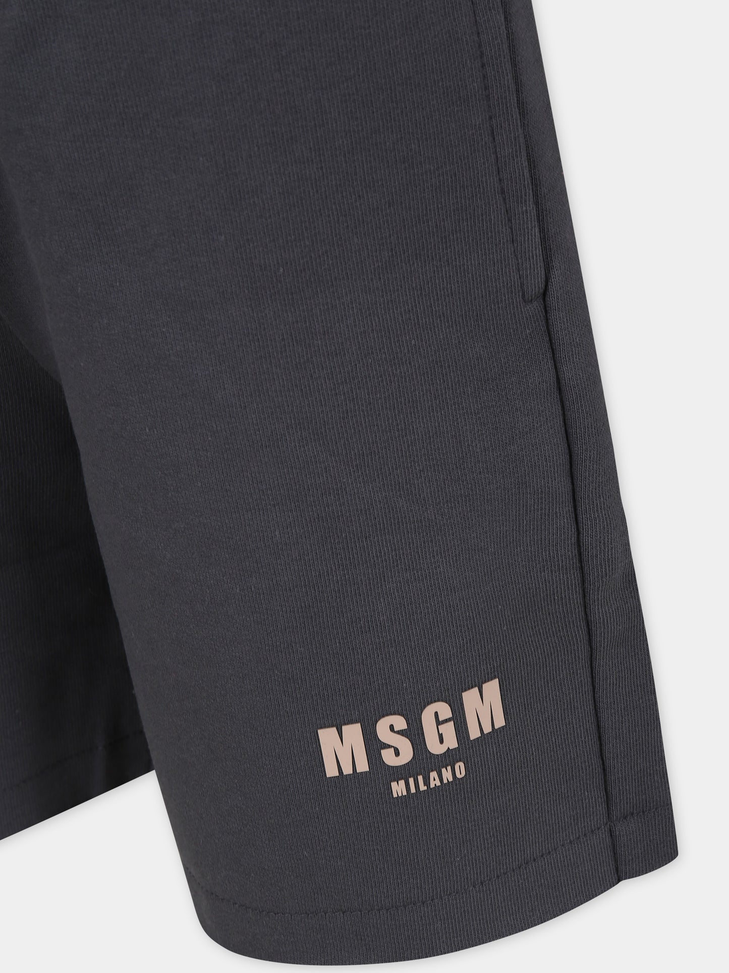 Shorts grigi per bambino con logo,Msgm Kids,S4MSJBBE268 103
