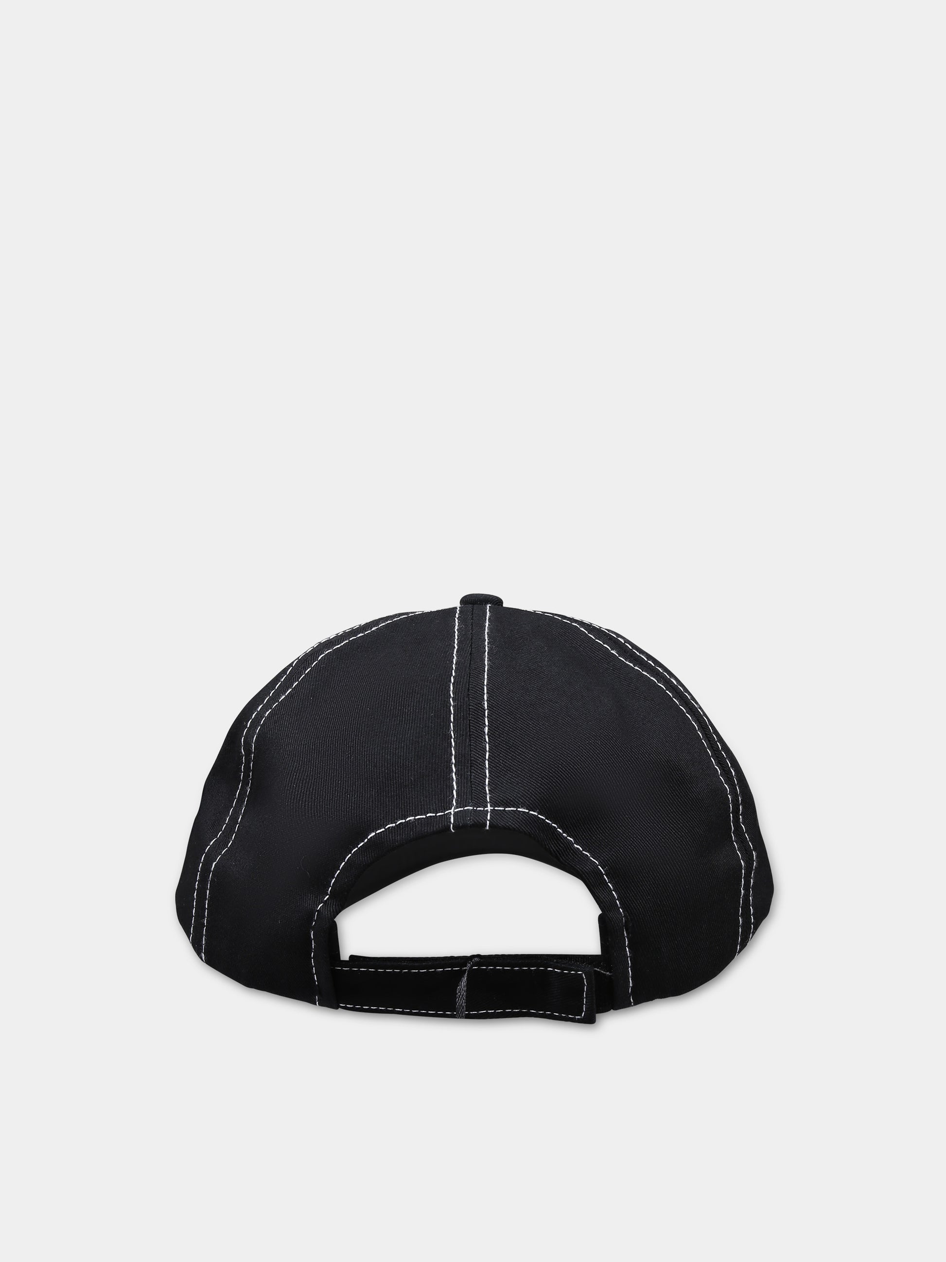 Cappello nero con visiera per bambino,Msgm Kids,S4MSJUBC042 110