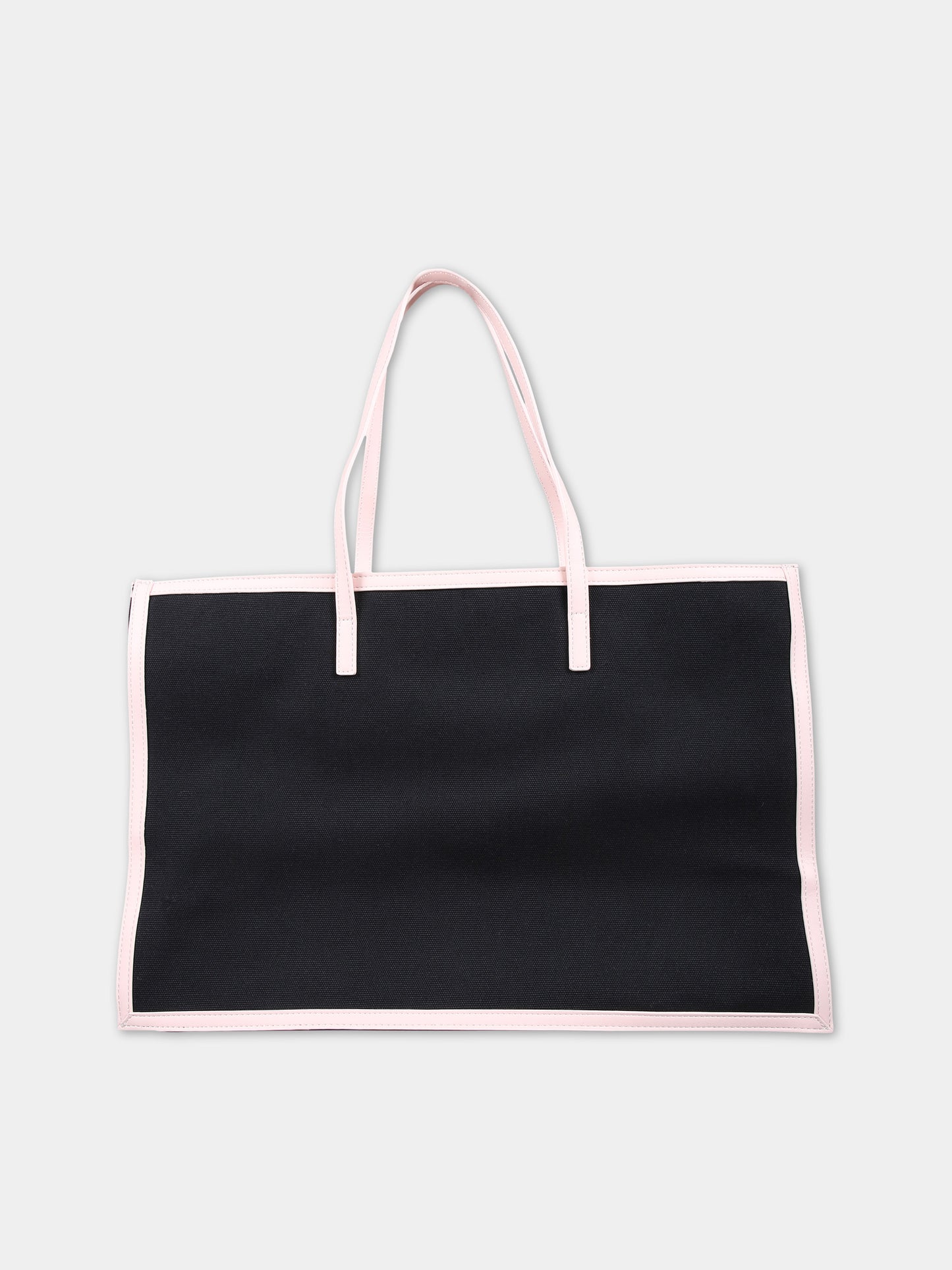 Borsa nera per bambina con logo,Msgm Kids,S4MSJGBA048 110