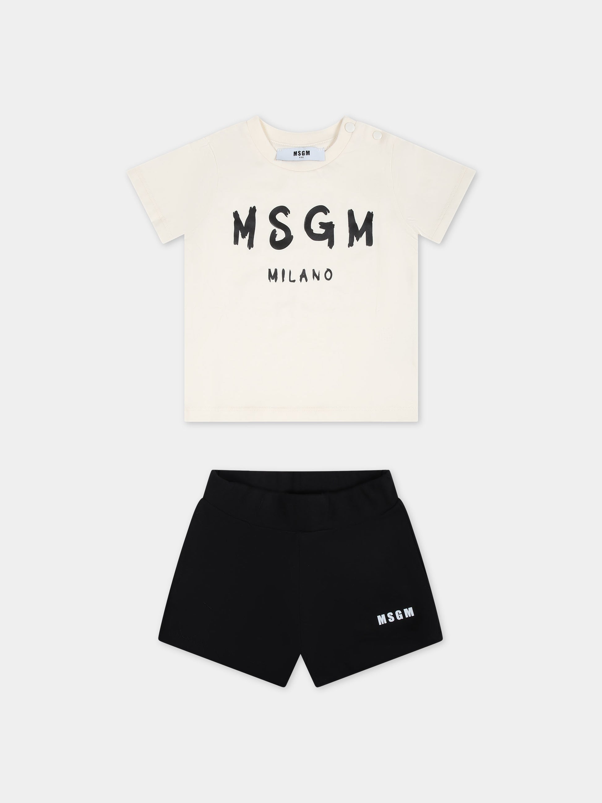 Completo multicolor per neonata con logo,Msgm Kids,S4MSNBTR320 013/05