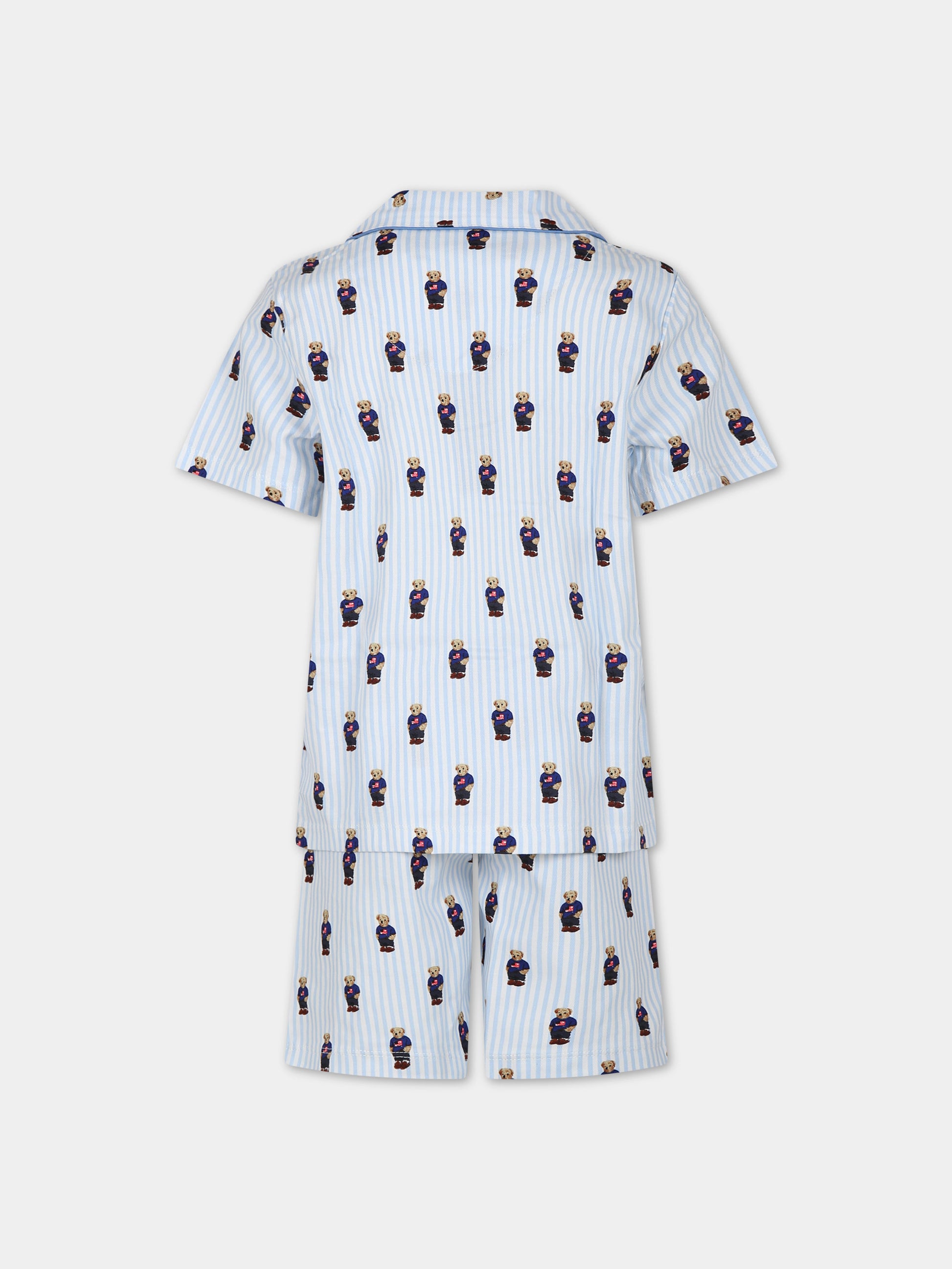 Pigiama celeste per bambino con orsi,Ralph Lauren Kids,24SMRL8P0139 W2O