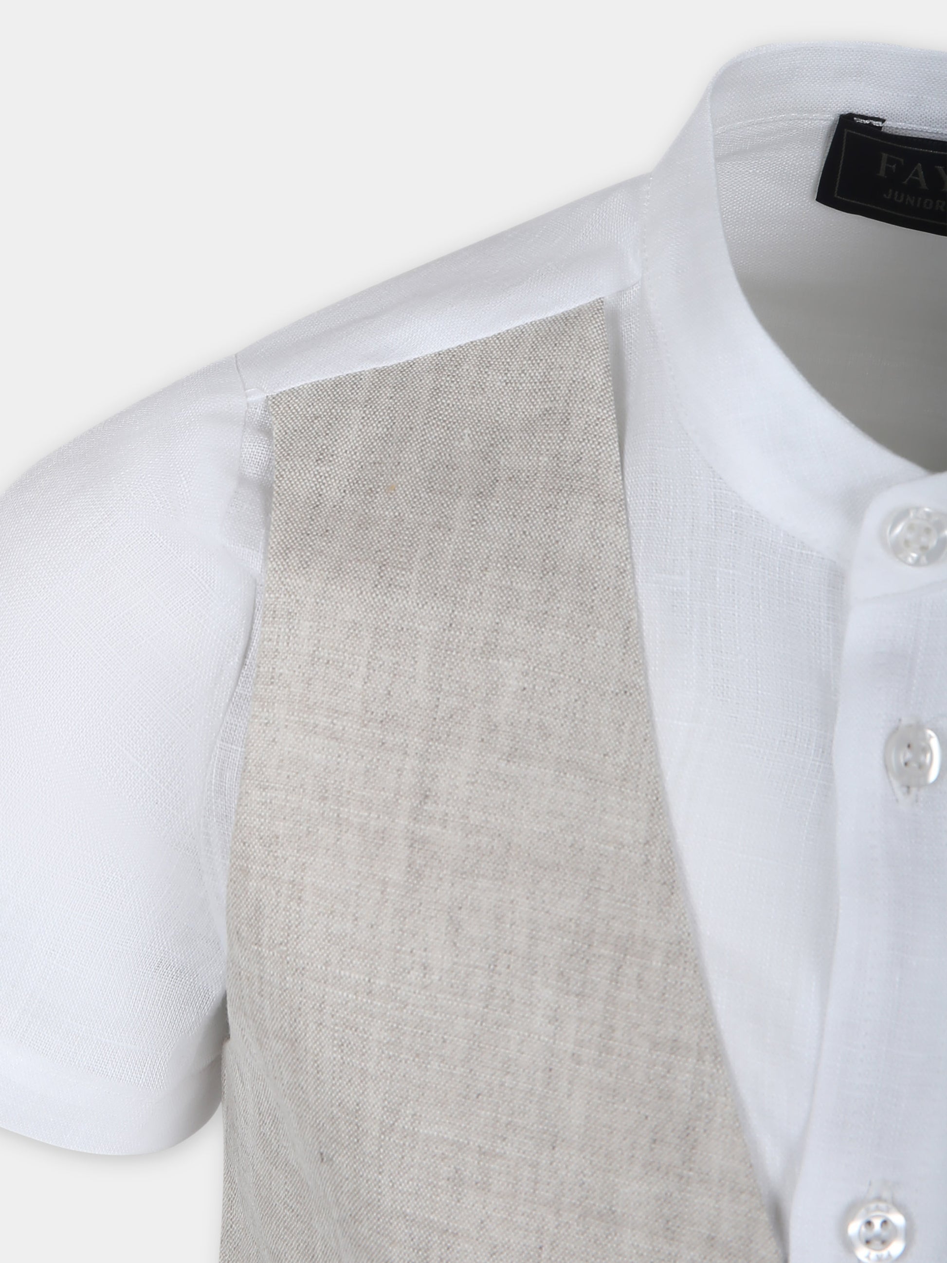 Camicia bianca per bambino,Fay Kids,FU5P61 I0217 101BG