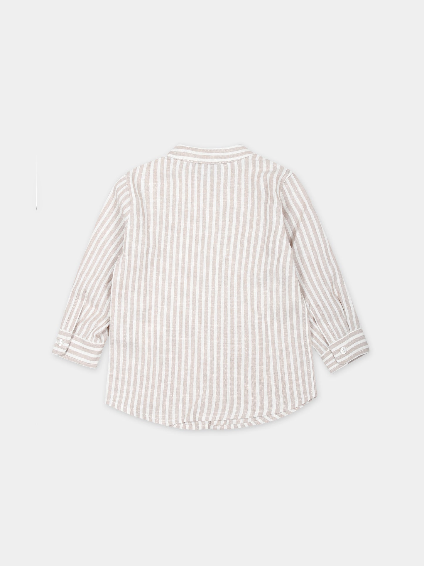 Camicia beige per neonato con logo,Fay Kids,FU5500 I0211 114AV