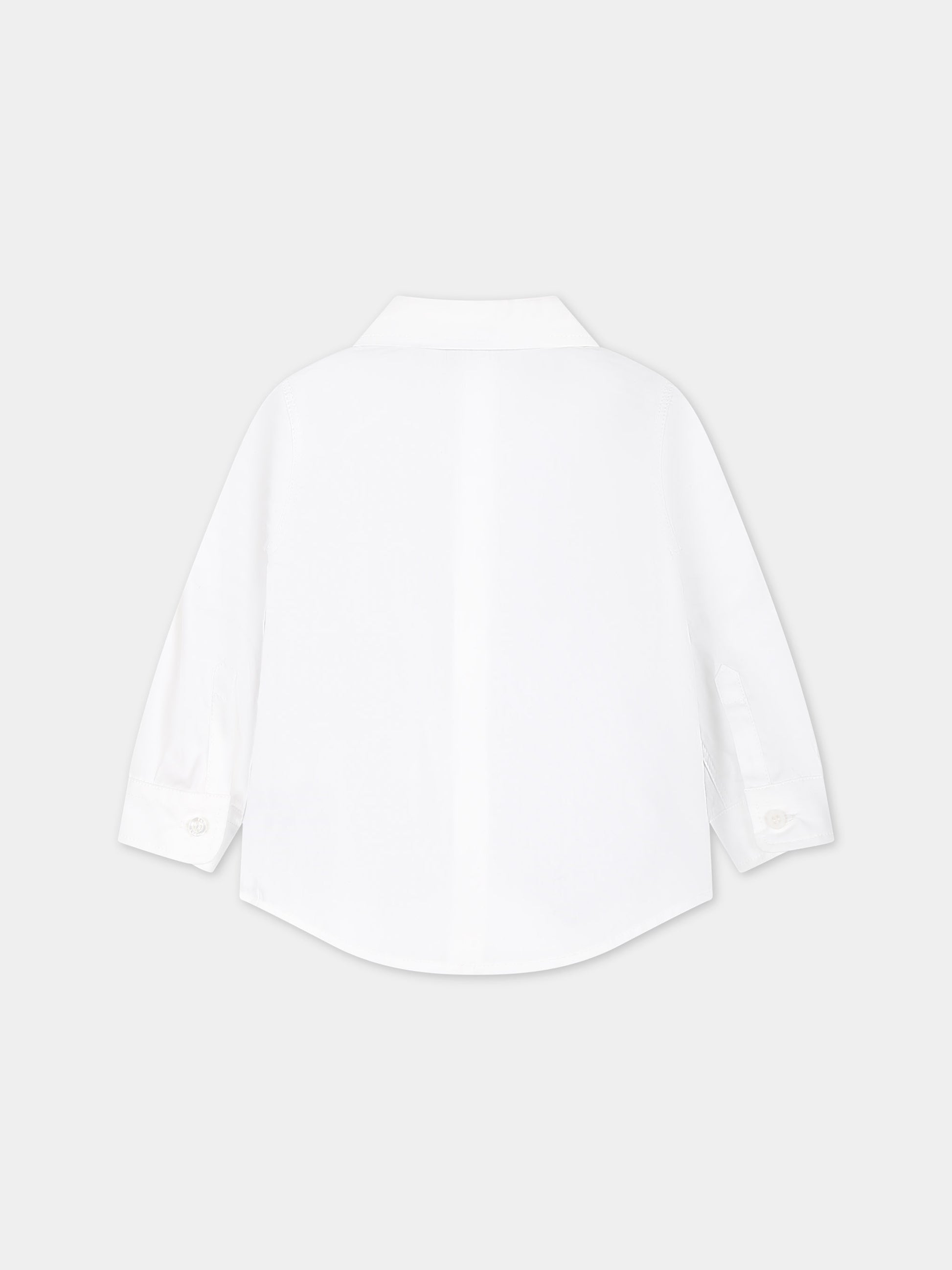 Camicia bianca per neonato con logo,Fay Kids,FU5530 P0013 100