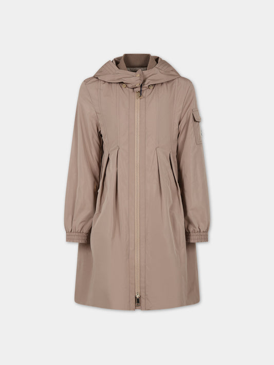 Giacca a vento Arild beige per bambina con logo,Moncler Kids,954 1C00011 5979X 202