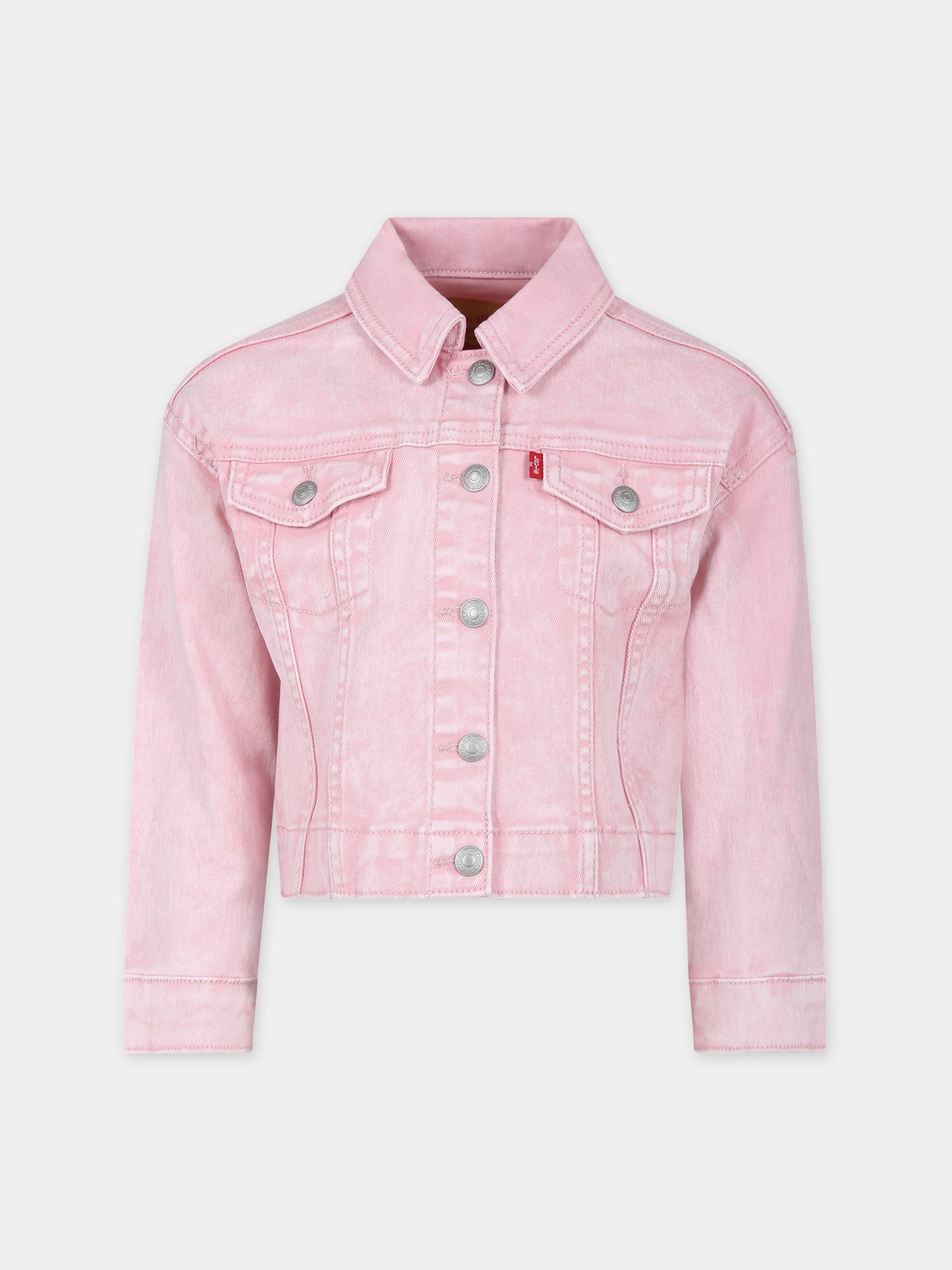 Giubbotto rosa per bambina con logo,Levi's Kids,24SMLK3EK106 AGX