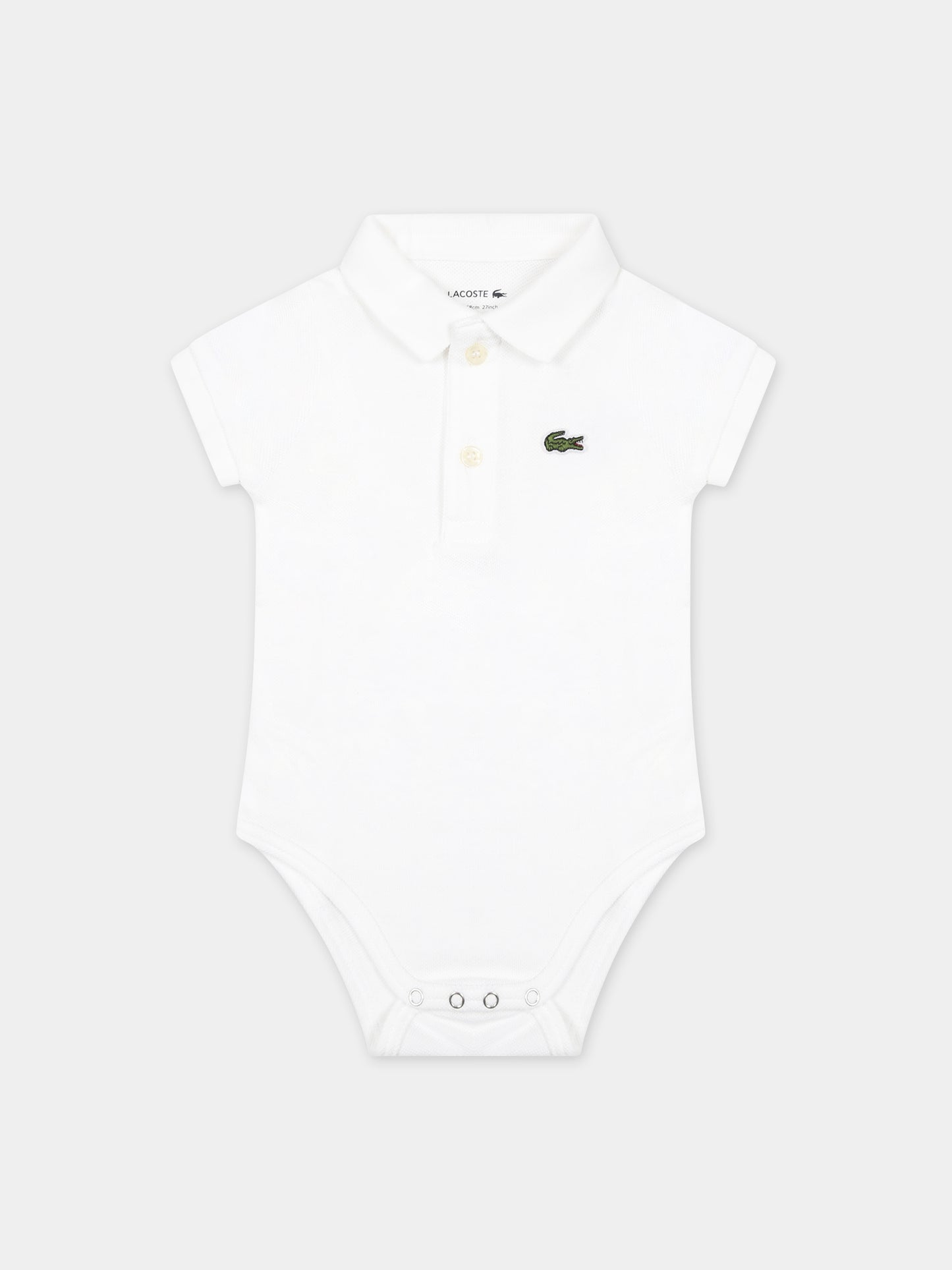 Body bianco per neonati con coccodrillo,Lacoste,4J6963 001