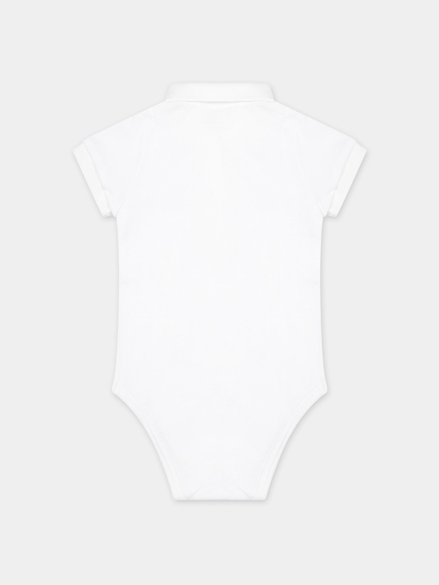 Body bianco per neonati con coccodrillo,Lacoste,4J6963 001