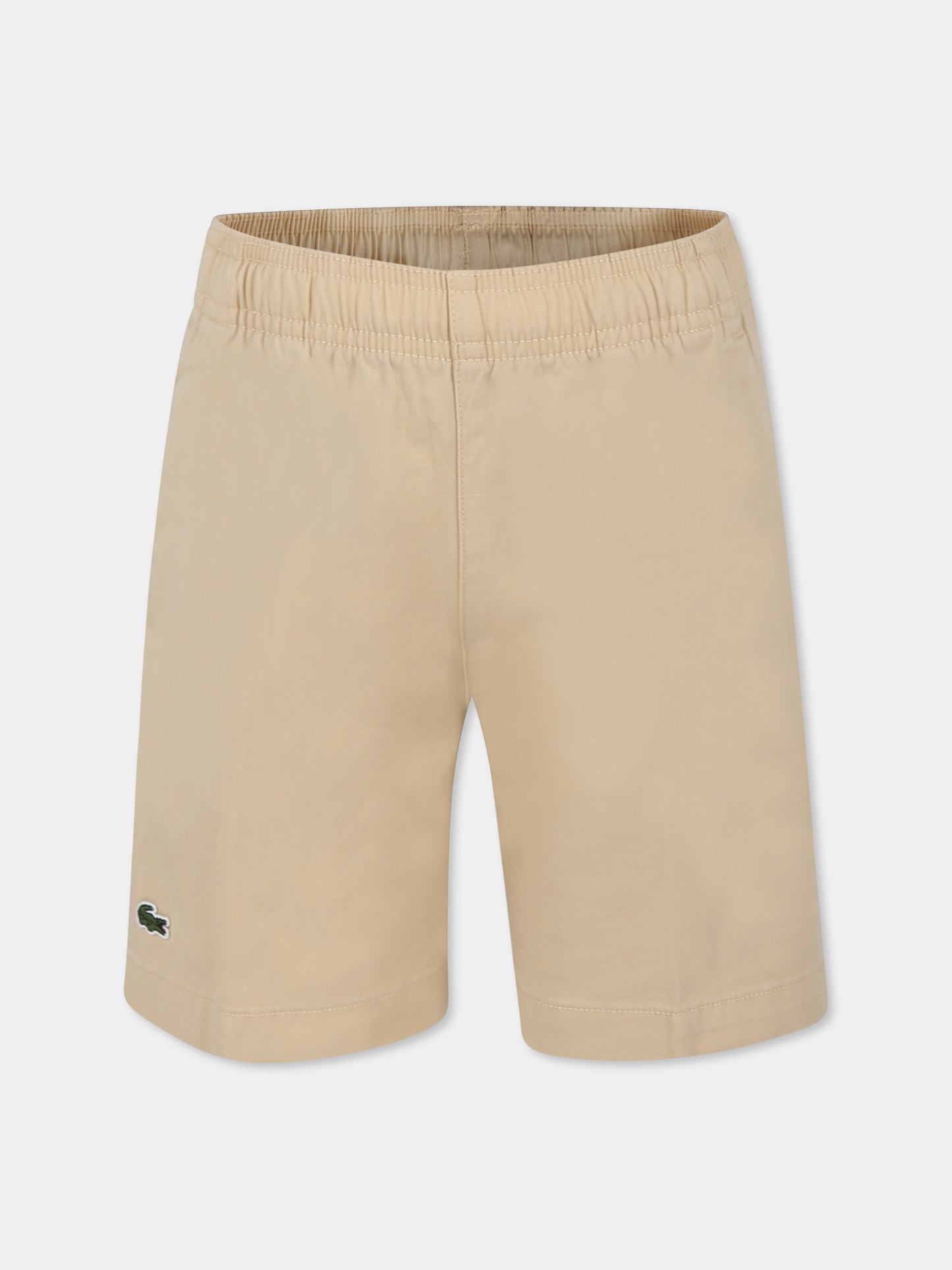 Shorts beige per bambino con coccodrillo,Lacoste,FJ5242 IXQ