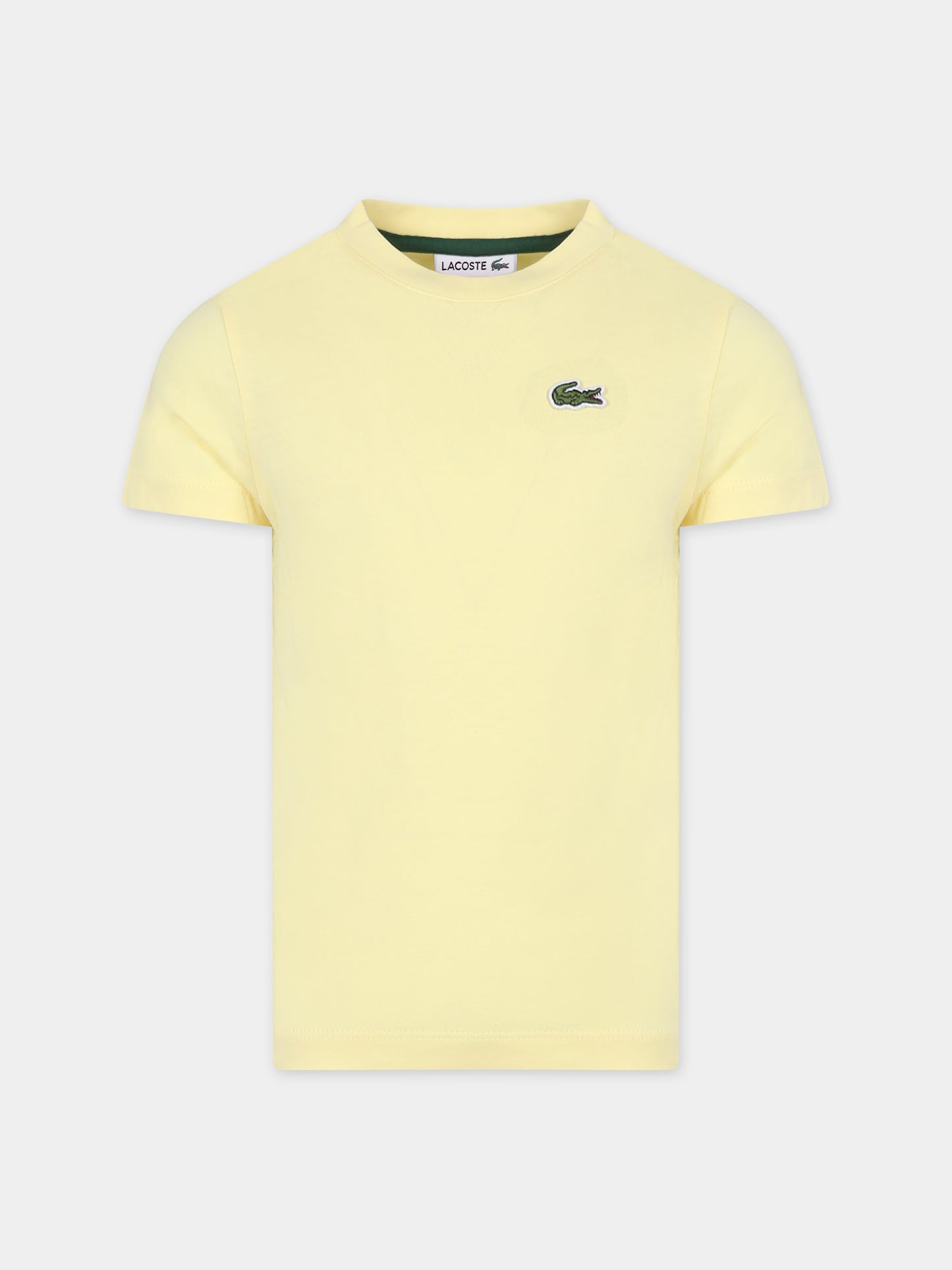 T-shirt gialla per bambino con coccodrillo,Lacoste,TJ1122 107