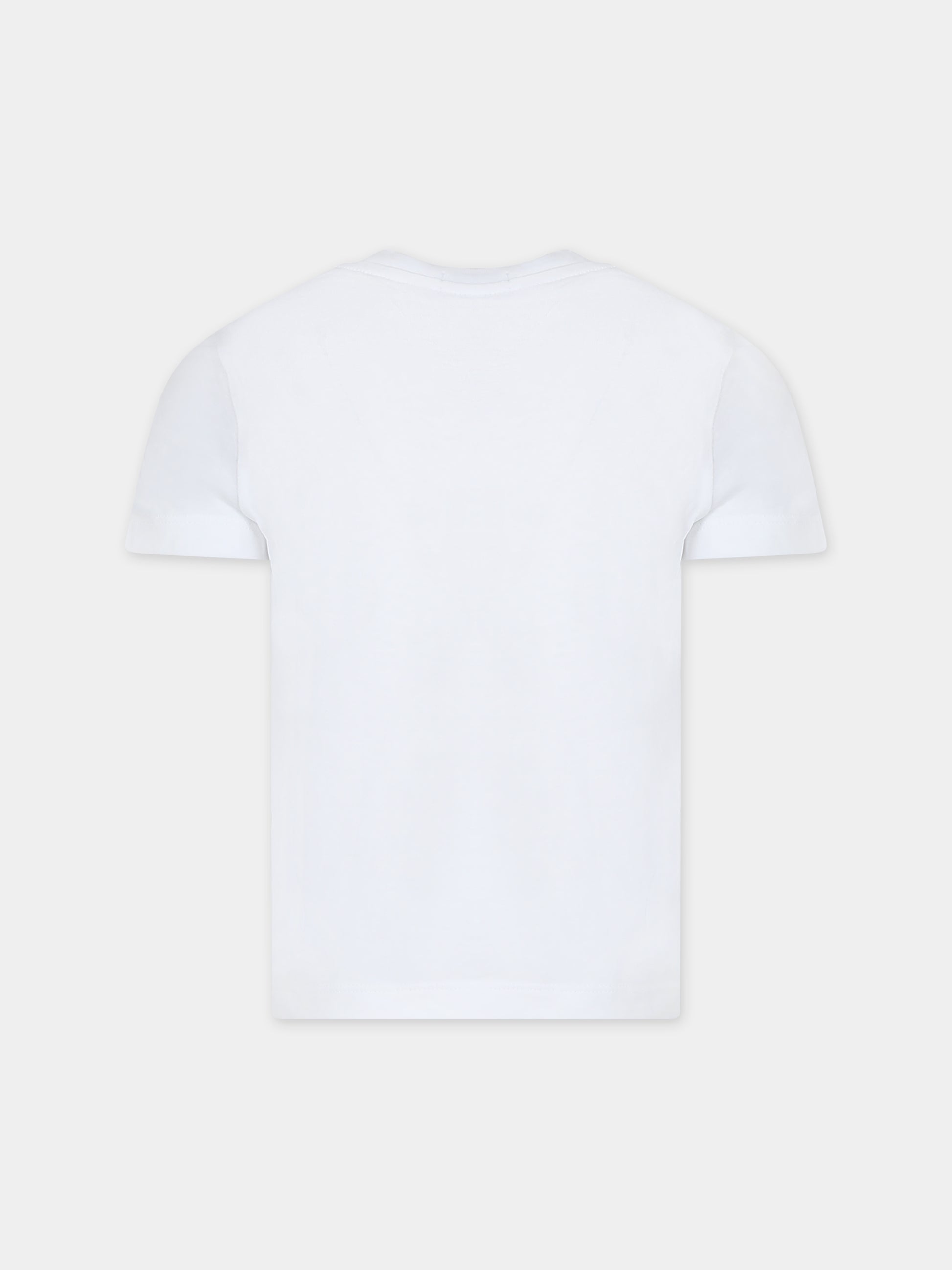 T-shirt bianca per bambino con logo,Calvin Klein Kids,24SMCKIB0IB01231 YAF