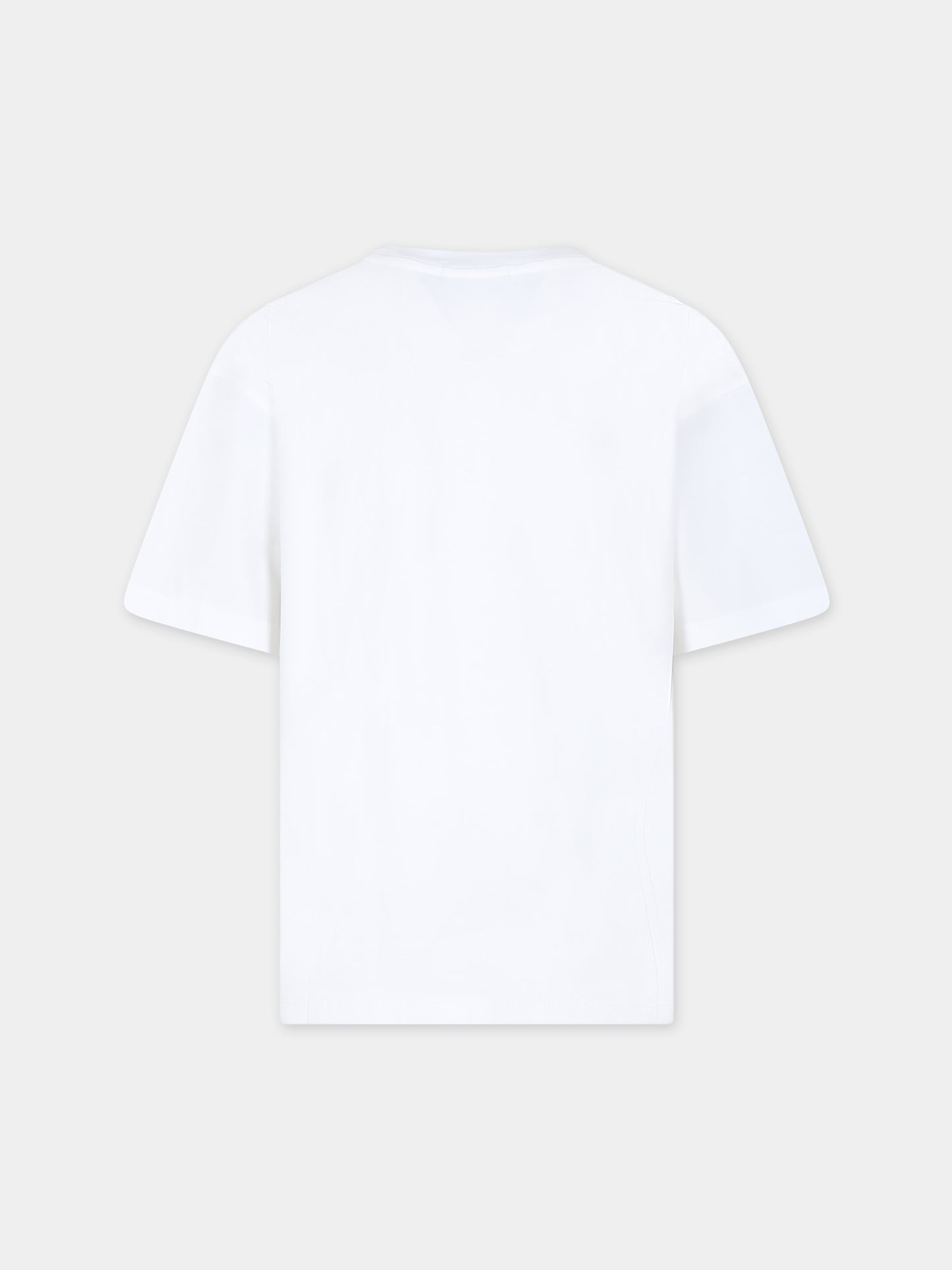 T-shirt bianca per bambino con logo,Calvin Klein Kids,24SMCKIB0IB02032 YAF